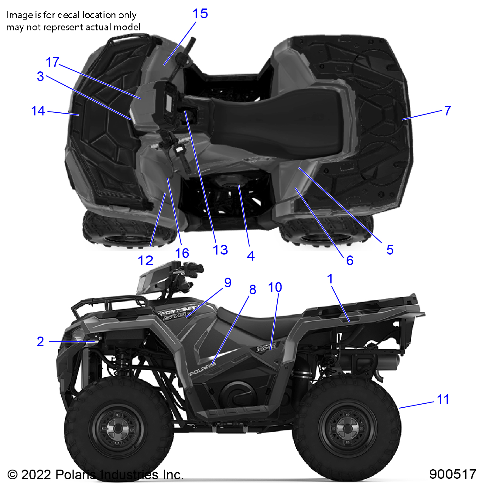 Part Number : 7197243 DECAL-POLARIS GOLD W BLK BRDR