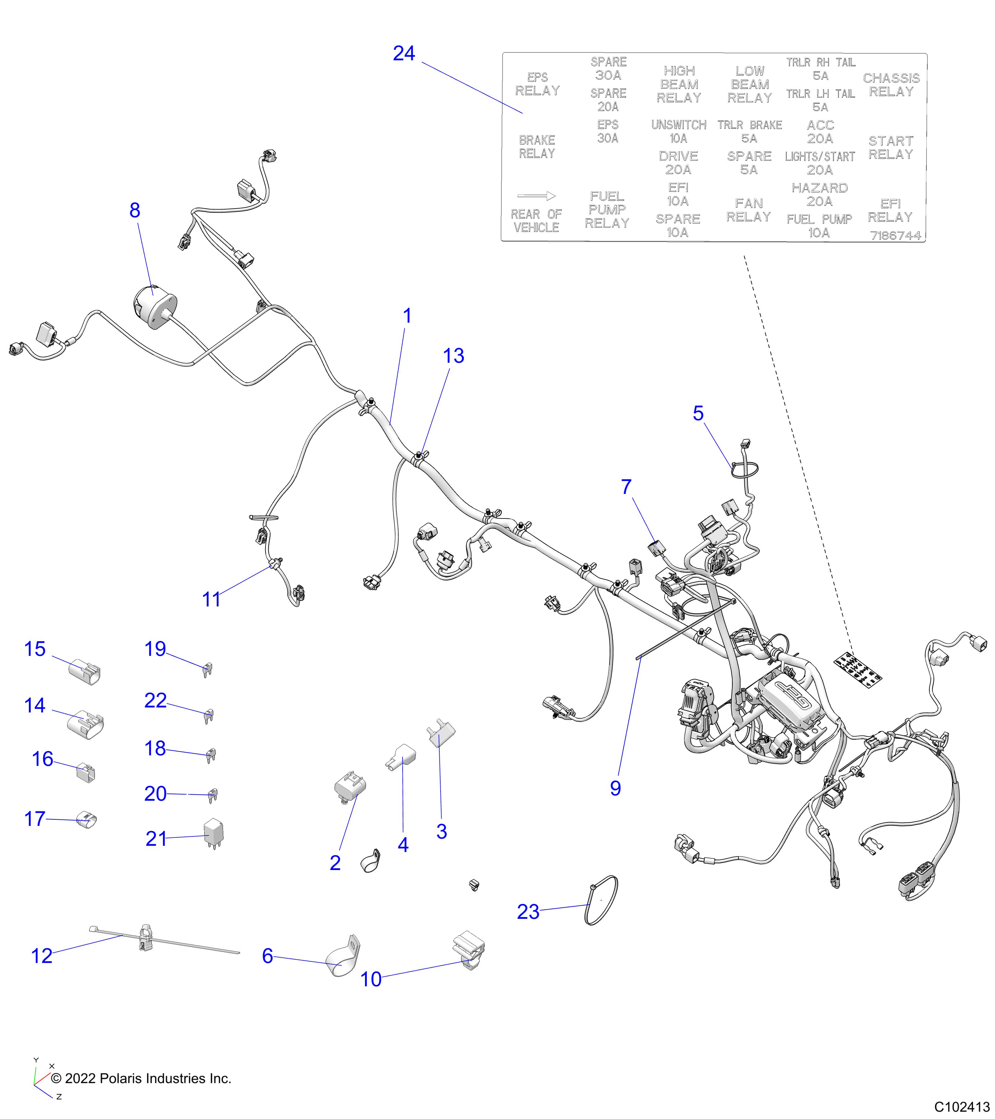 Part Number : 2415887 HARNESS-MAIN SPM 570 NRMM