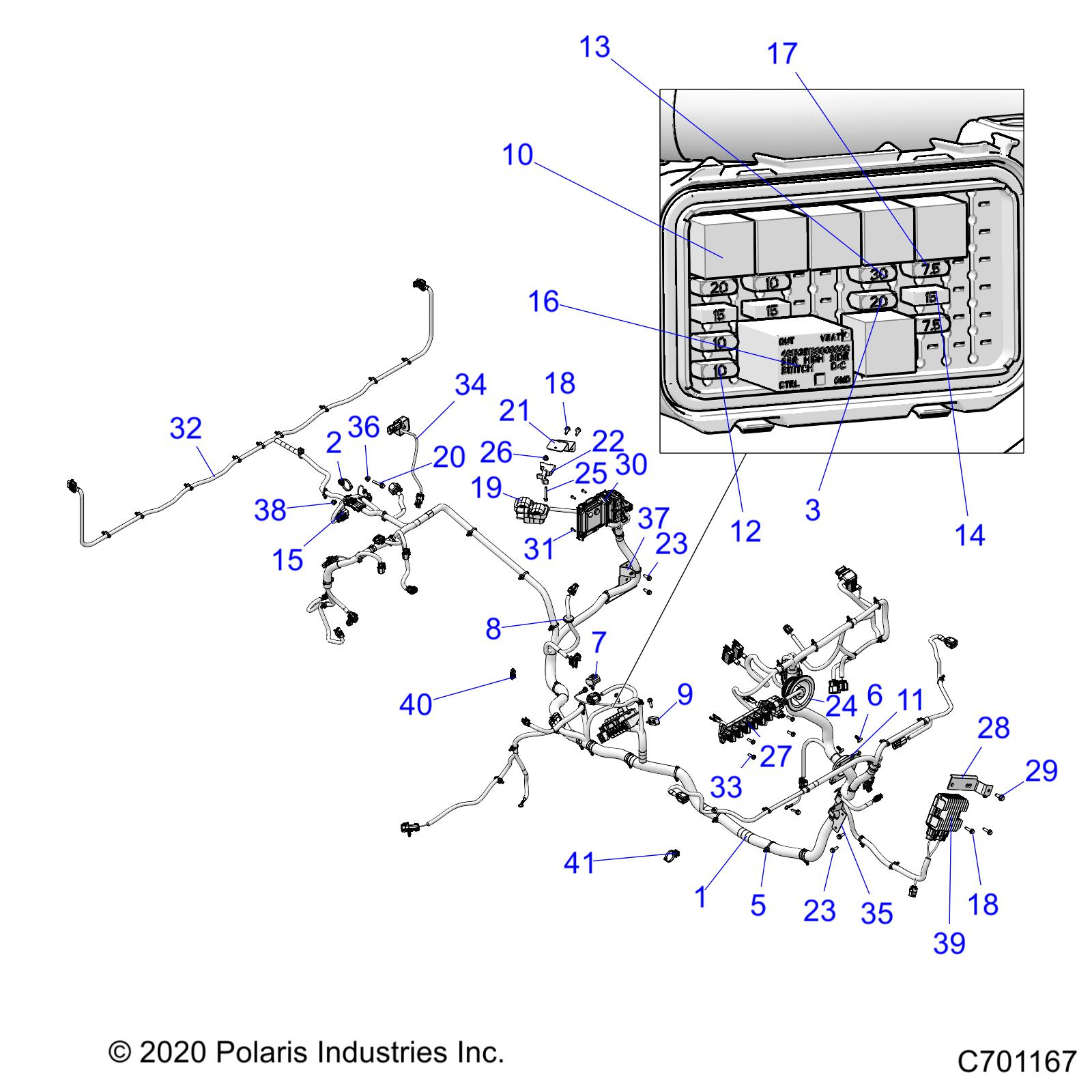 Part Number : 2415420 HARN-CHASSIS XP BASE