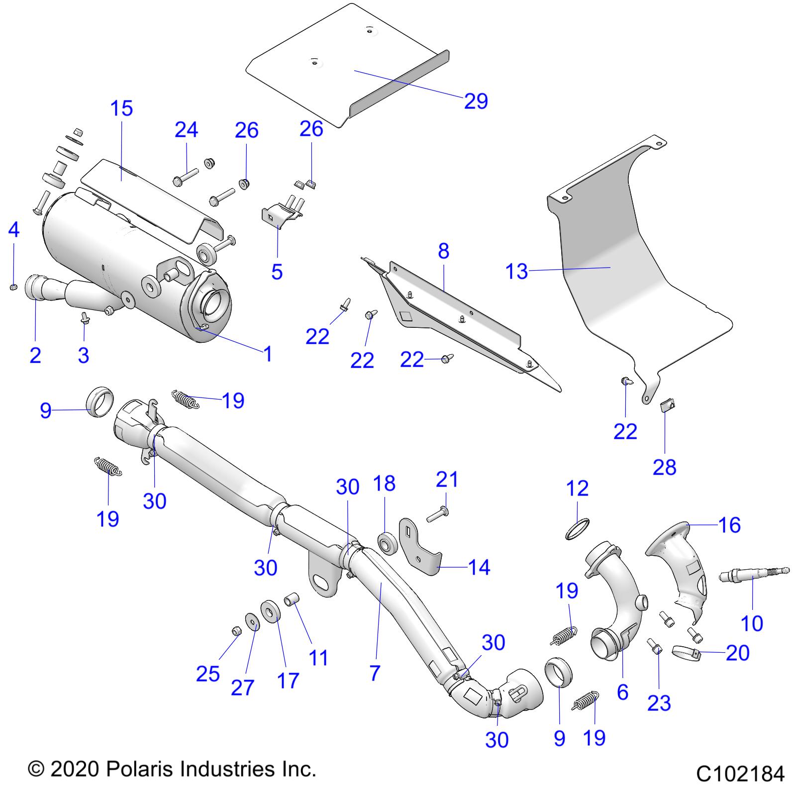 Part Number : 5266100 SHIELD-EXHAUST BOX 6X6