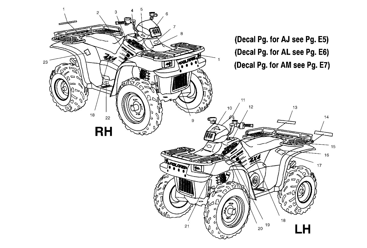 Part Number : 7079962 DECAL- 4X4  RH