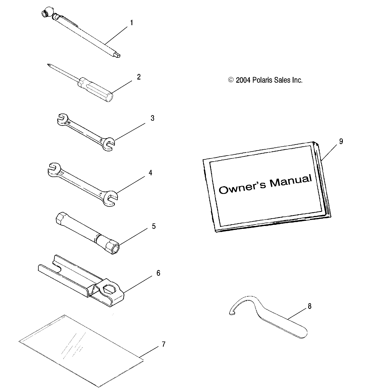 Part Number : 2871095 REPLACEMENT TOOL KIT SPANNER WRENCH