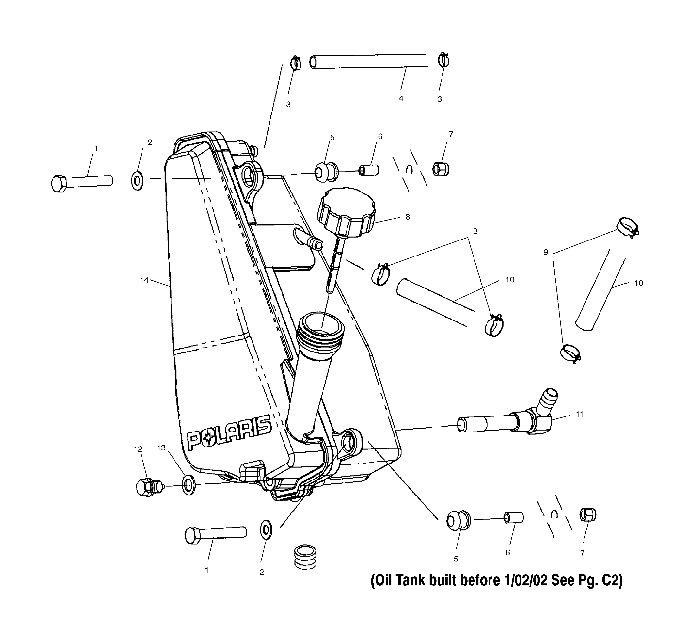 Part Number : 1261176 TANK OIL PLASTIC