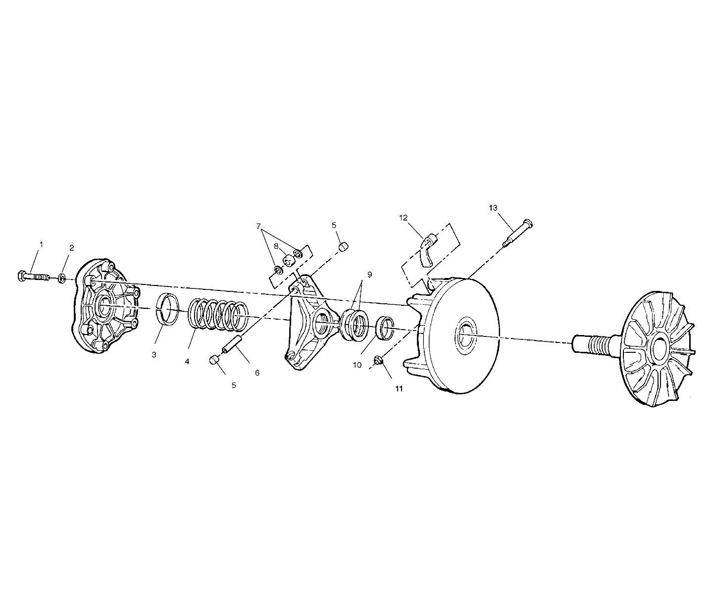 Foto diagrama Polaris que contem a peça 1321632