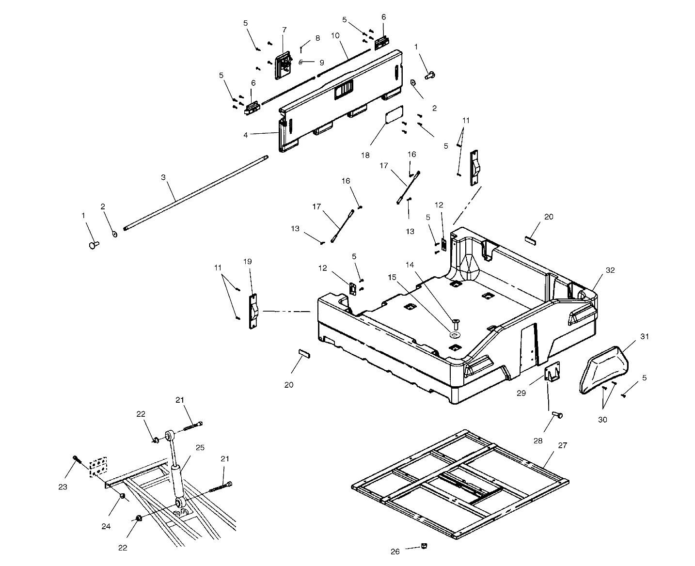 Foto diagrama Polaris que contem a peça 5433248