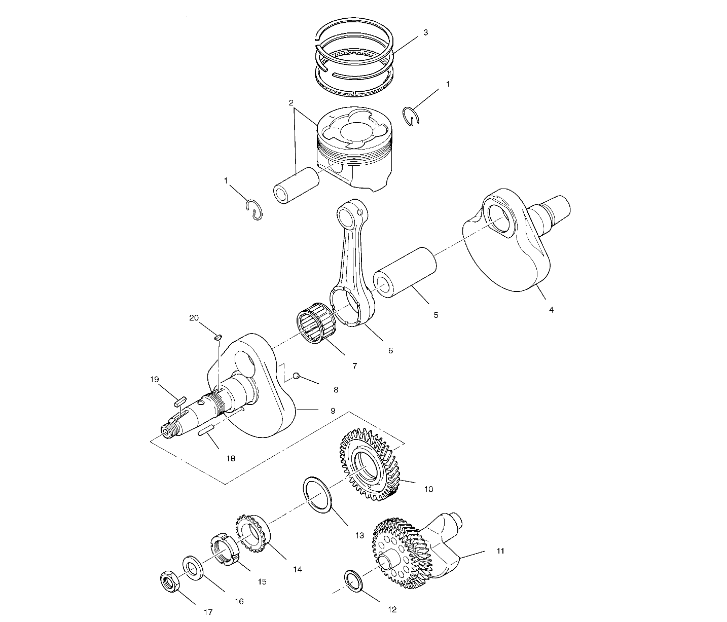 Foto diagrama Polaris que contem a peça 3087170