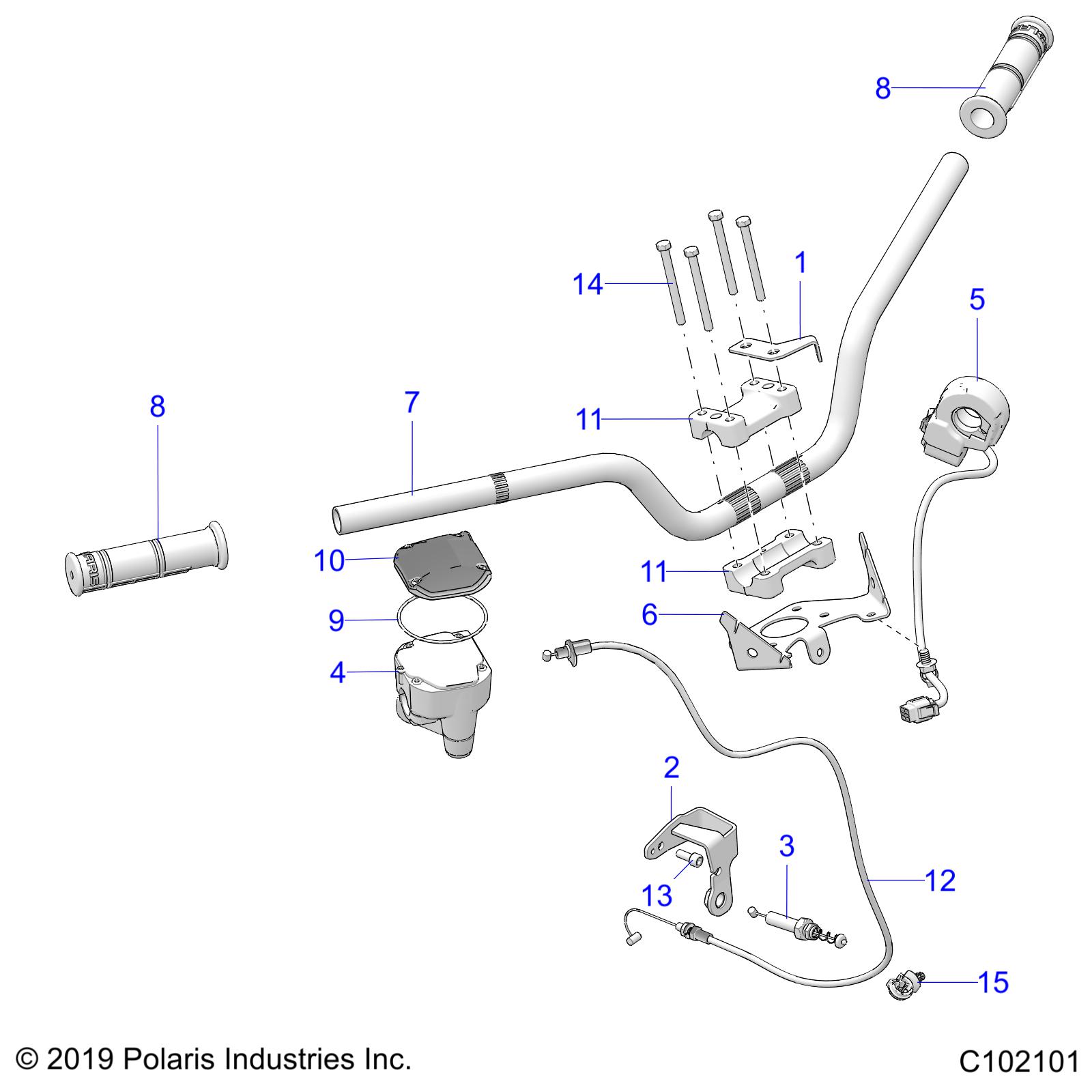 Foto diagrama Polaris que contem a peça 7517272