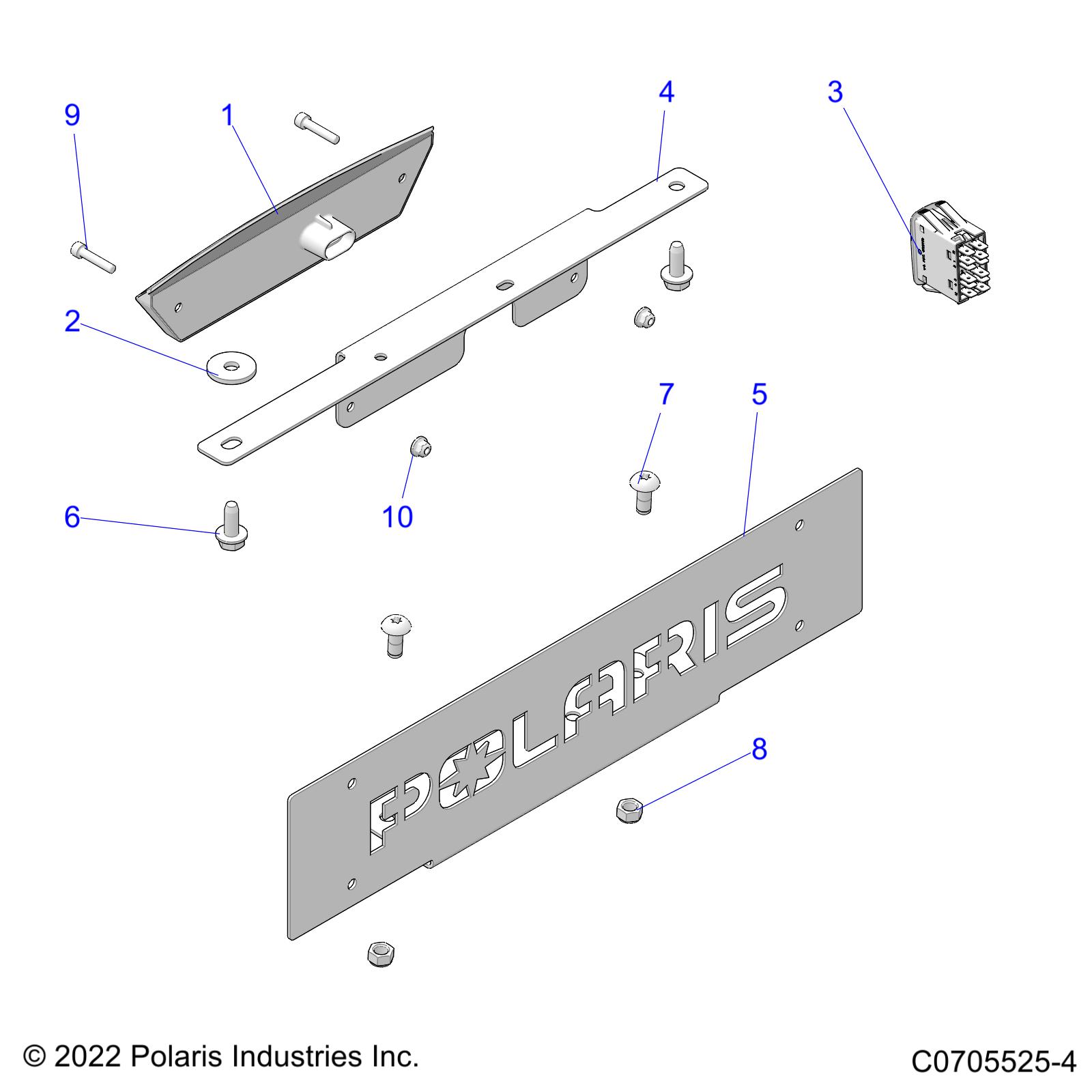 Foto diagrama Polaris que contem a peça 5272460-458