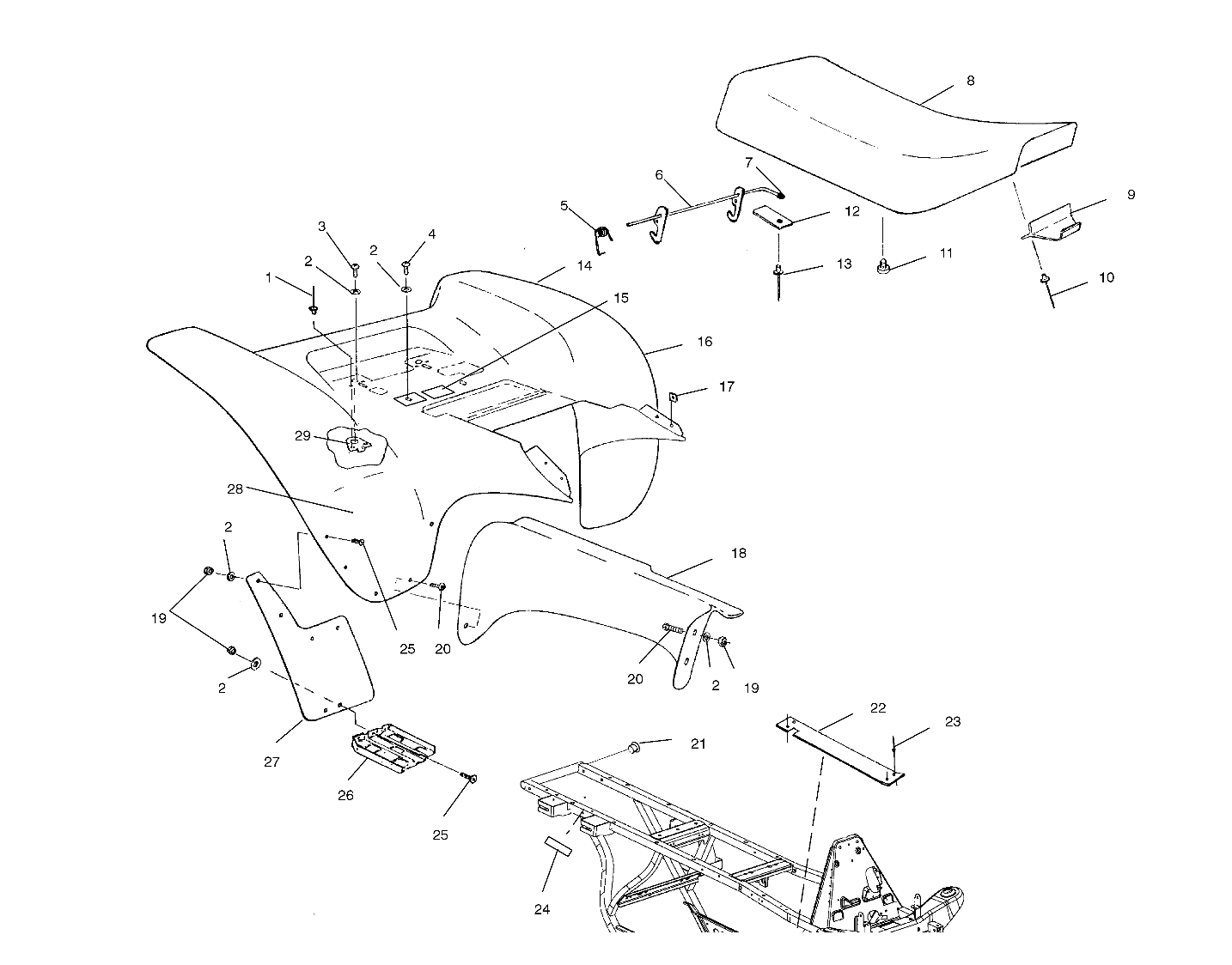 Foto diagrama Polaris que contem a peça 5432820-288