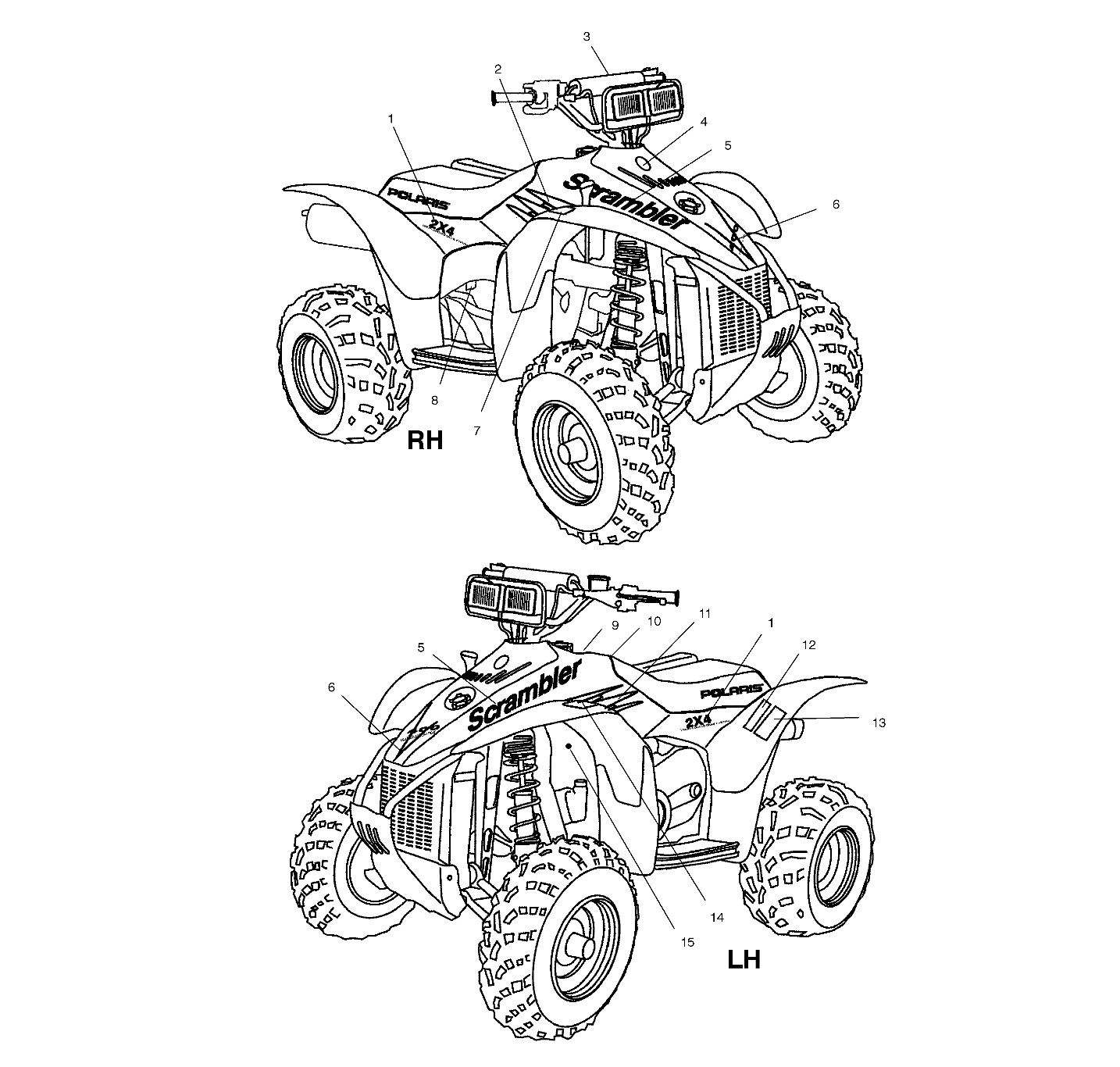 Foto diagrama Polaris que contem a peça 7078430