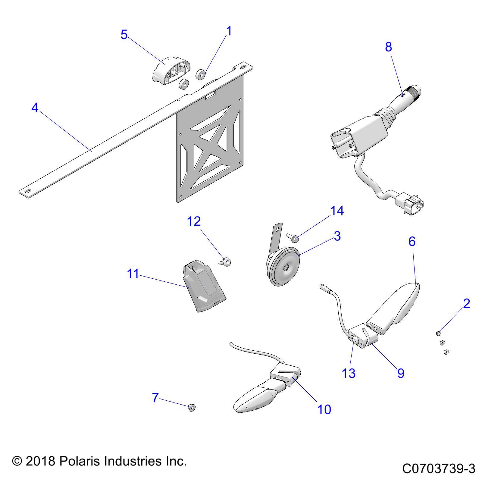Foto diagrama Polaris que contem a peça 5264710-458