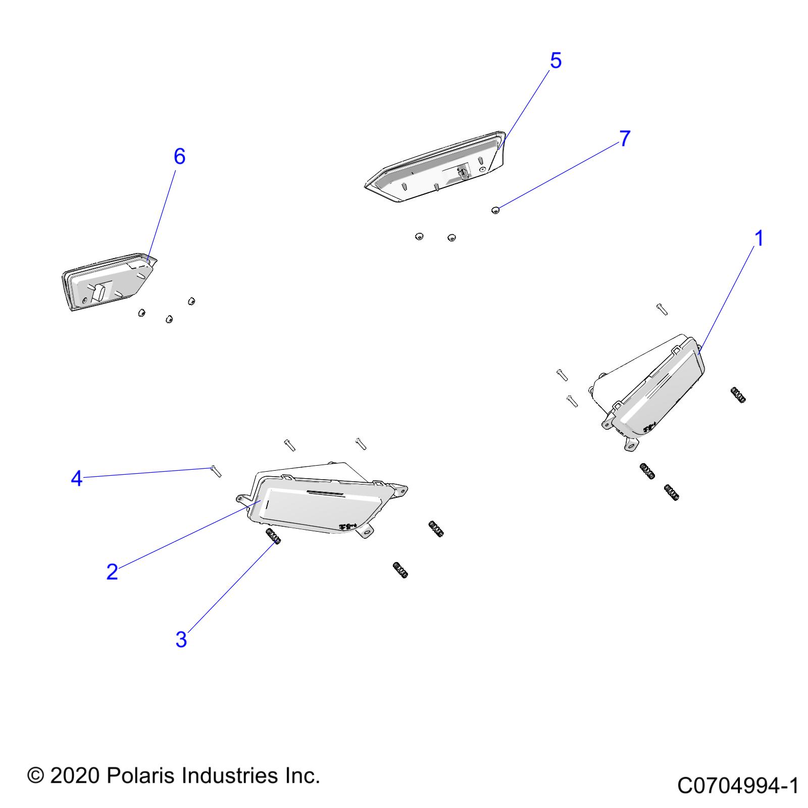 Foto diagrama Polaris que contem a peça 2412695