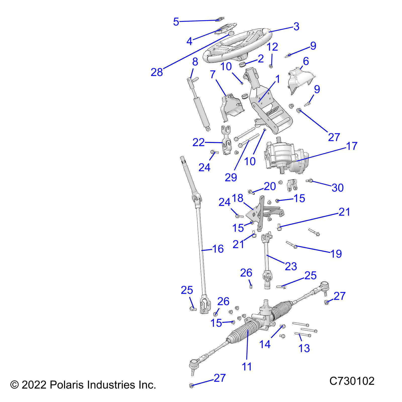 Part Number : 1830021 SHAFT-STEERING UPPER/LWR