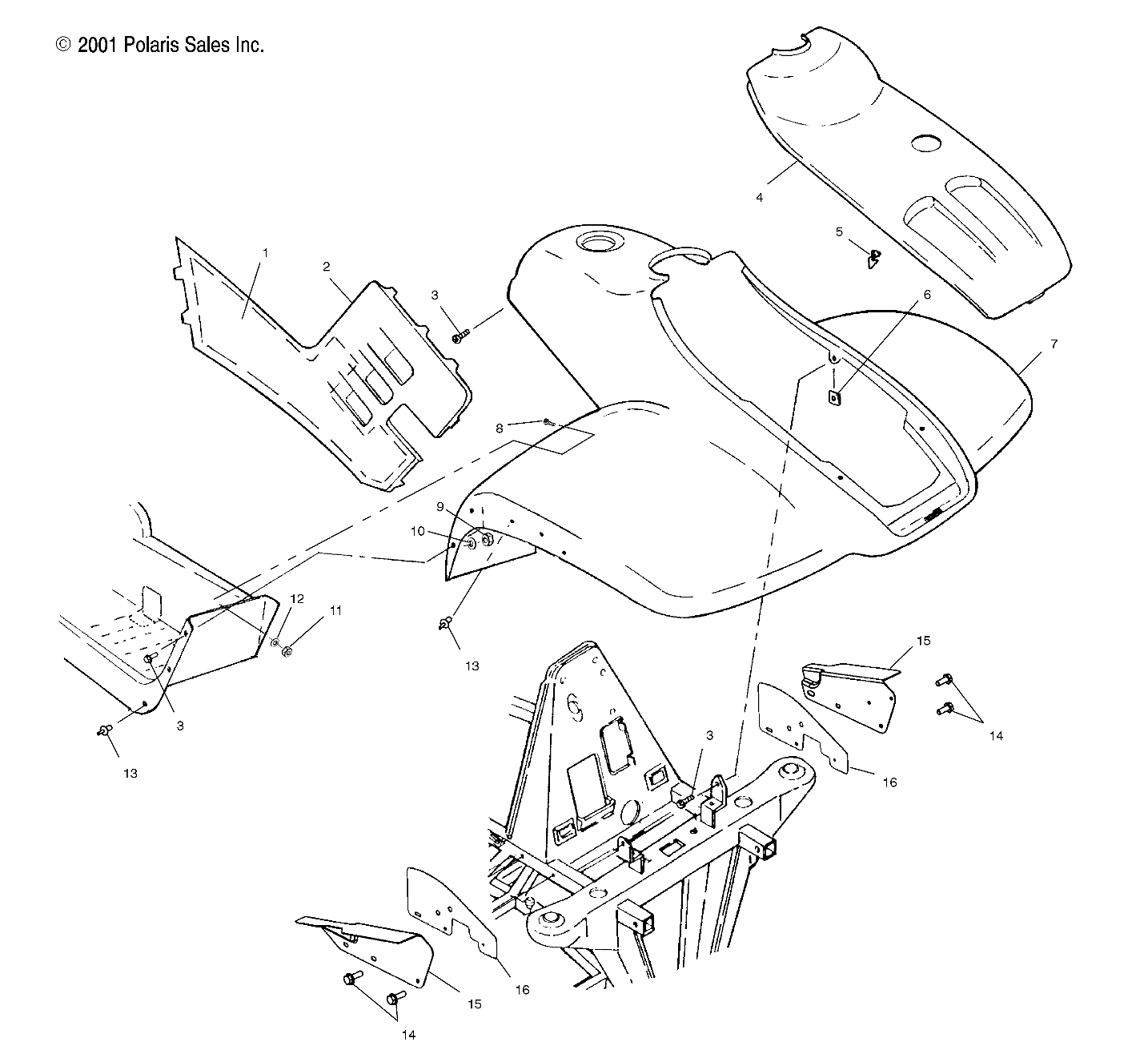 Foto diagrama Polaris que contem a peça 2632284-195