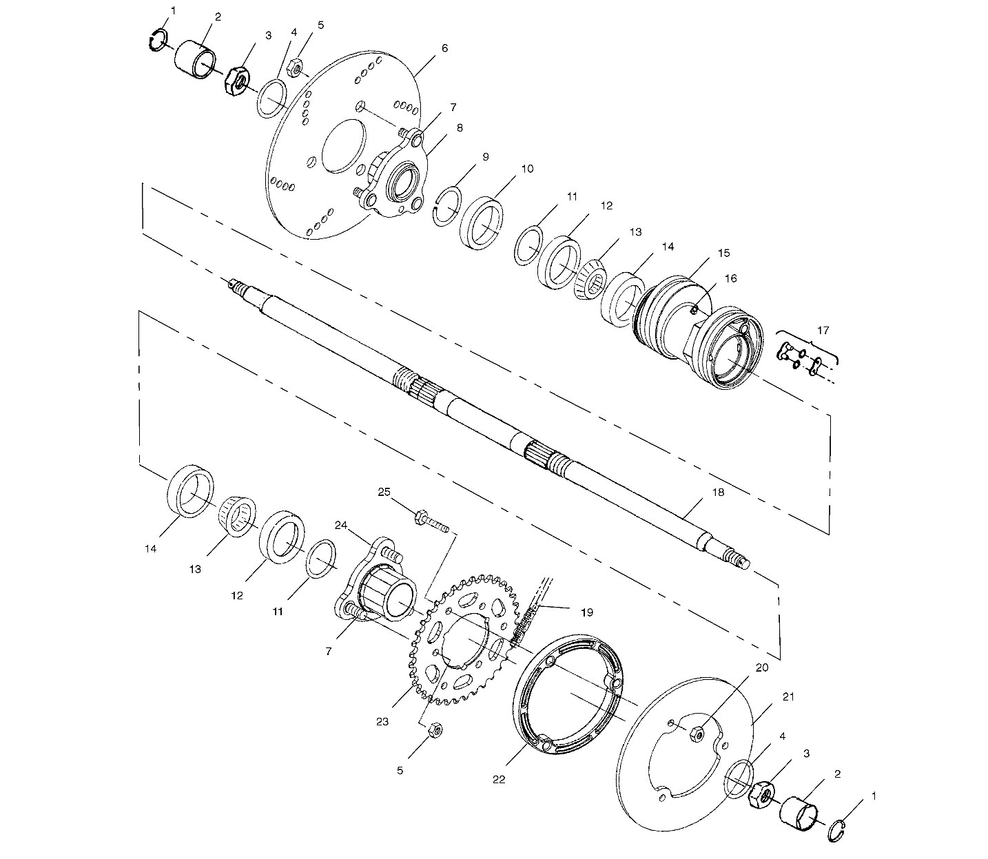 Part Number : 5133181 AXLE  REAR  CDS