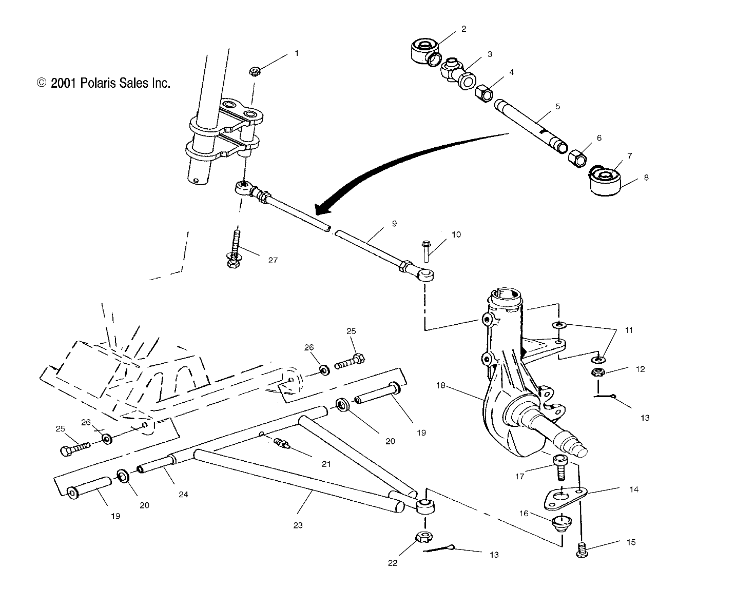 Foto diagrama Polaris que contem a peça 7517527