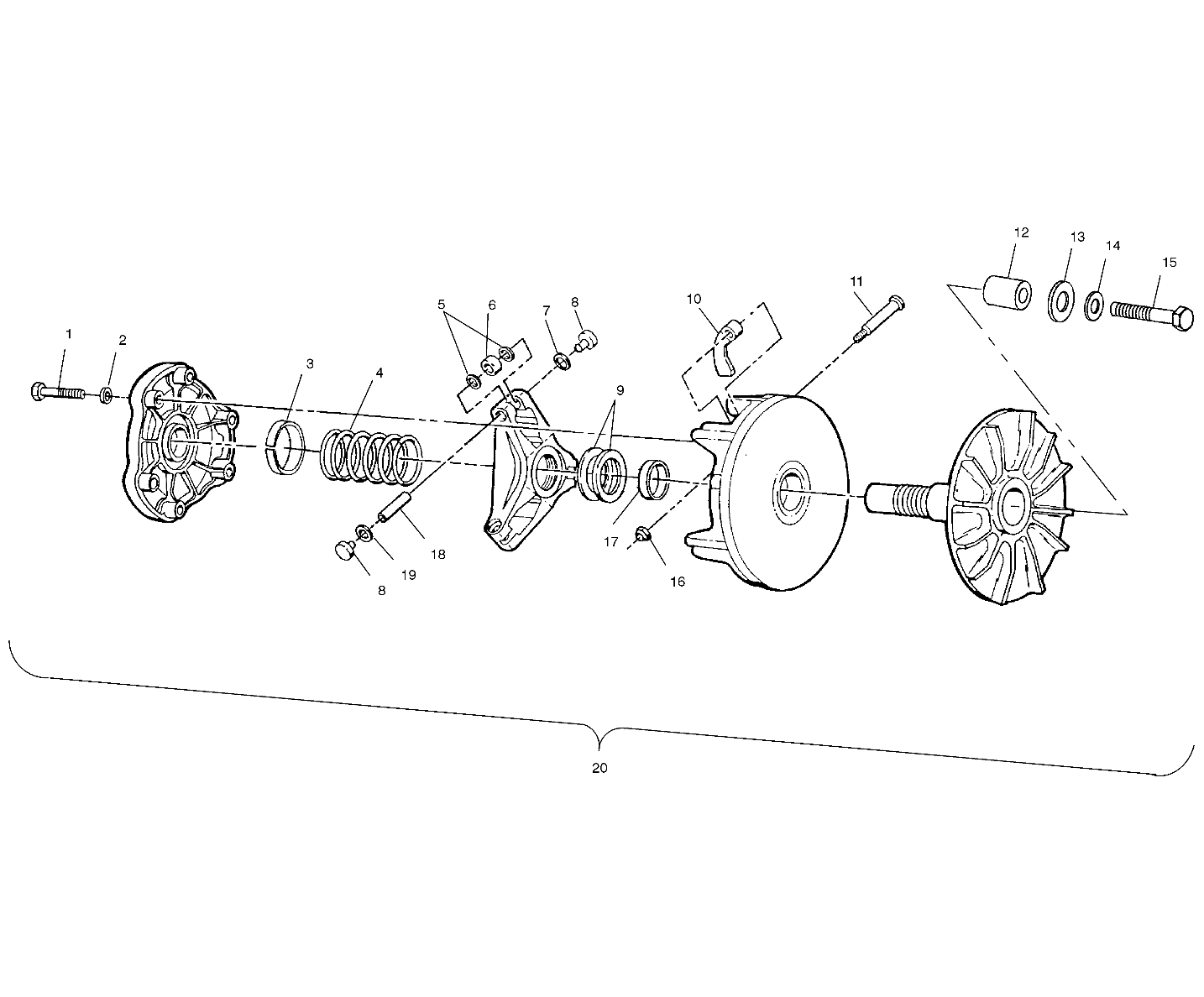 Foto diagrama Polaris que contem a peça 1321635