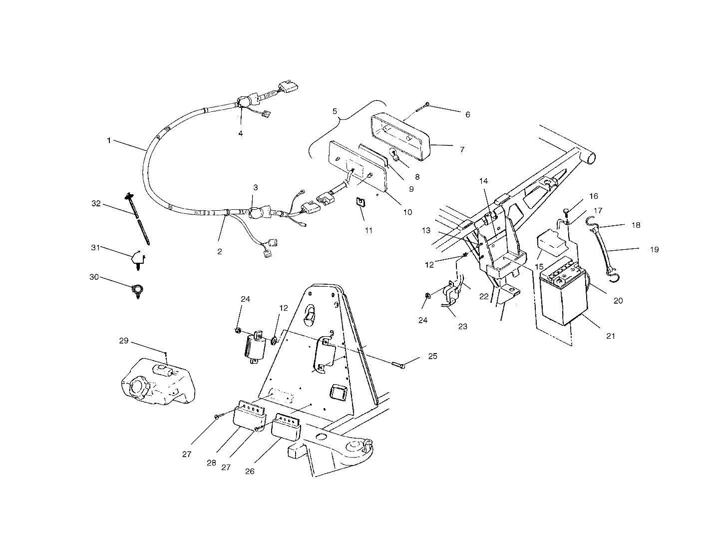 Foto diagrama Polaris que contem a peça 2432038