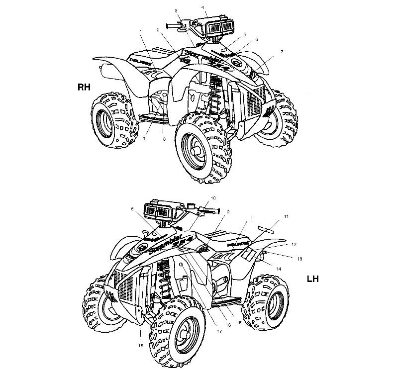 Foto diagrama Polaris que contem a peça 7079955