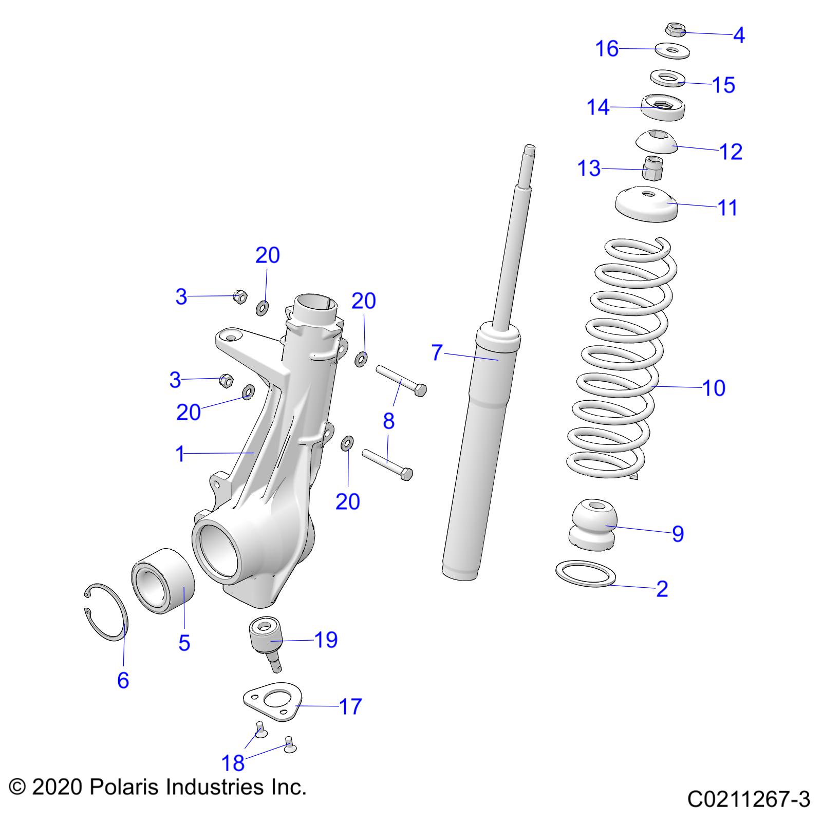 Foto diagrama Polaris que contem a peça 7043247-067