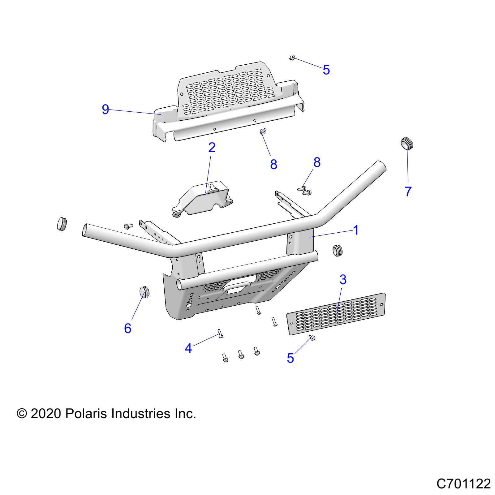 Part Number : 5438181-070 BUMPER GUARD BRACKET  GLOSS BL