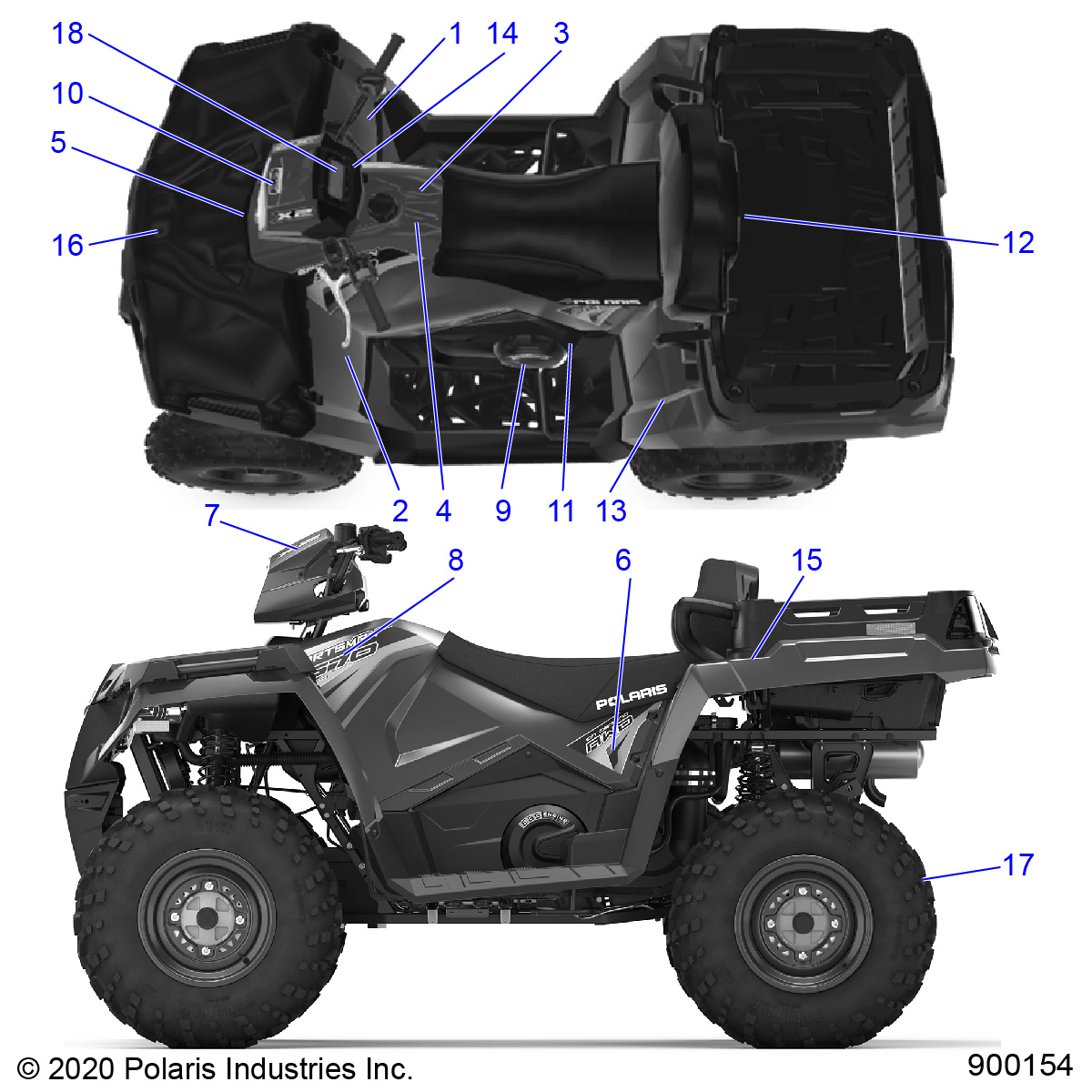 Foto diagrama Polaris que contem a peça 7182312