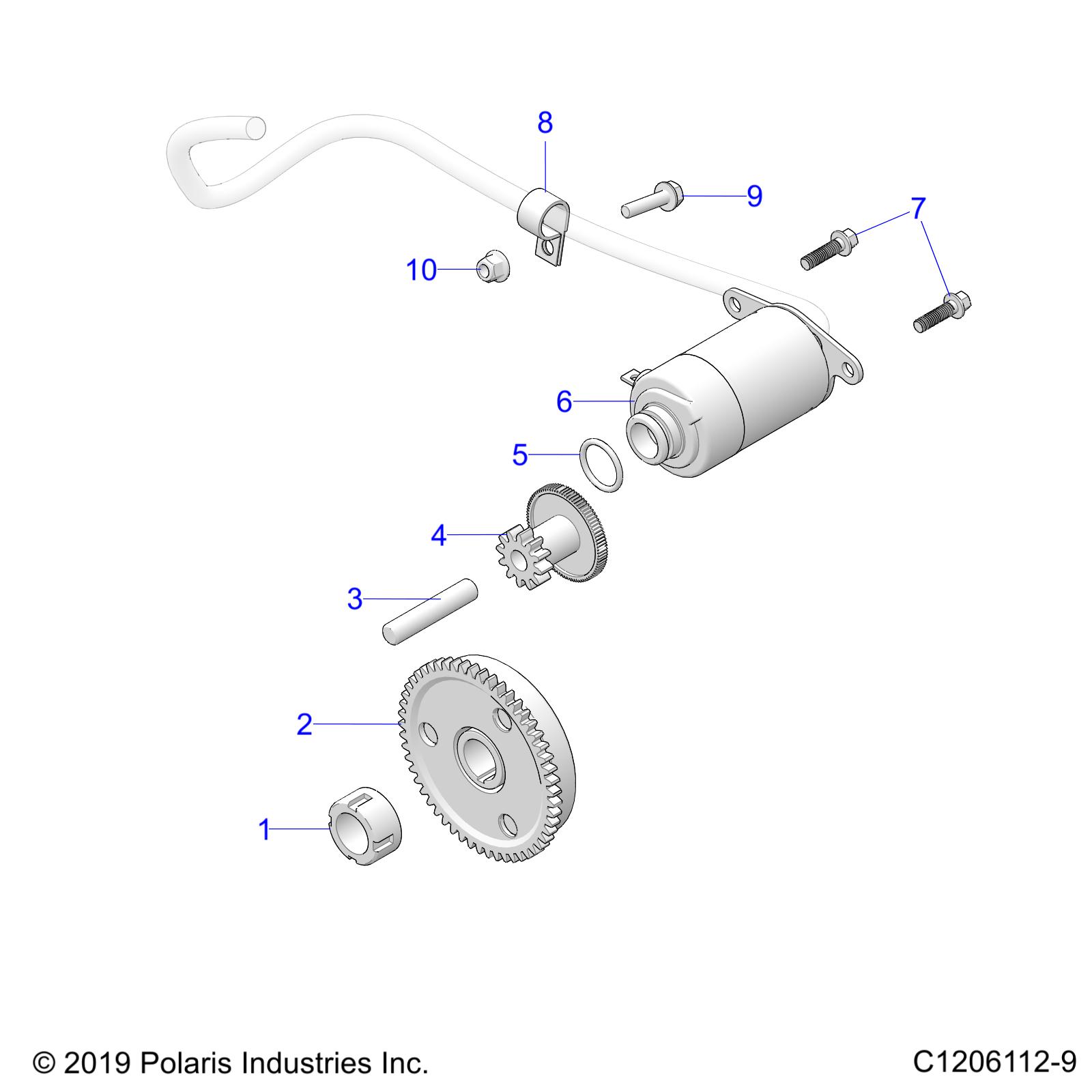 Foto diagrama Polaris que contem a peça 7080880