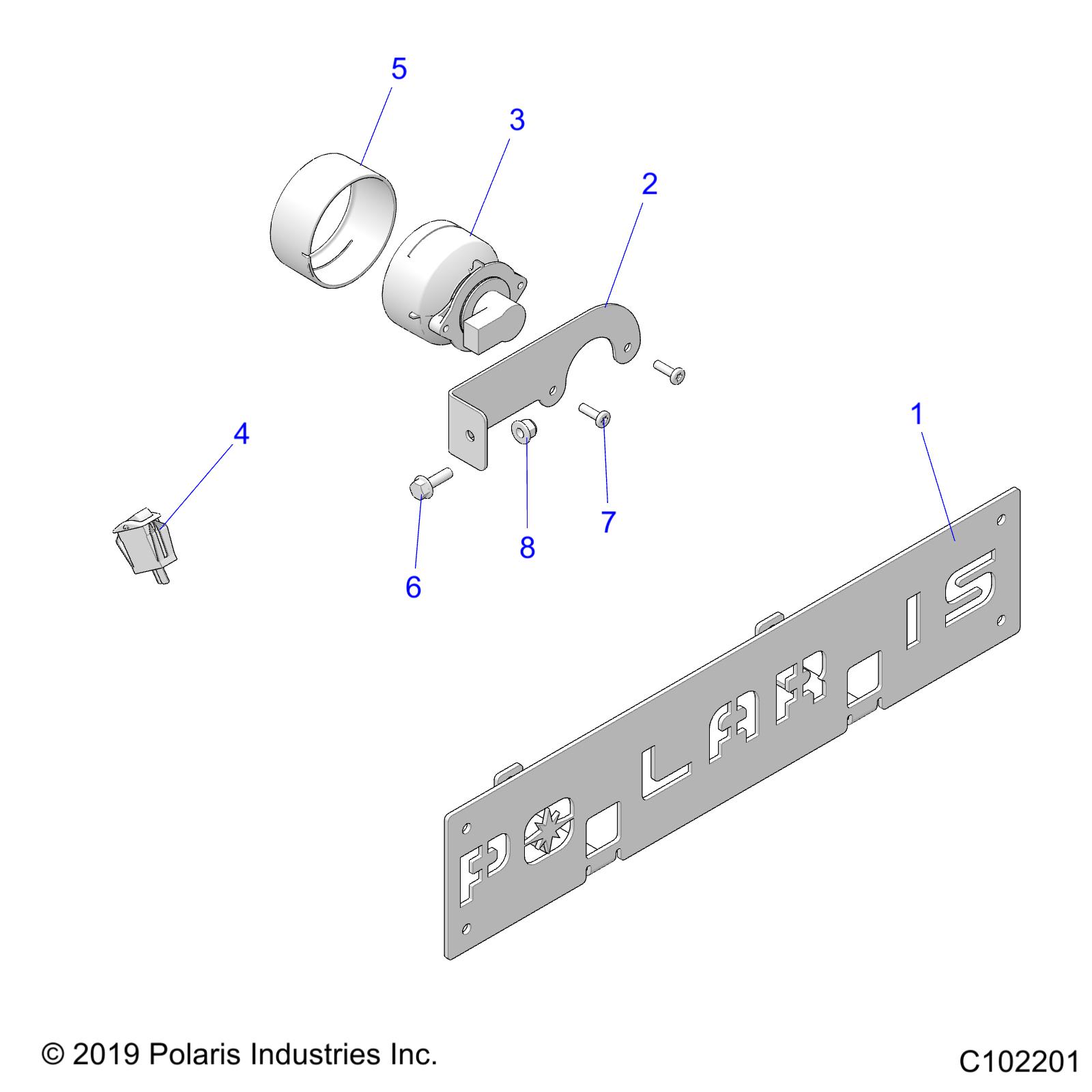 Part Number : 5269808-458 BRKT-FR REG PL SCRM M.BLK