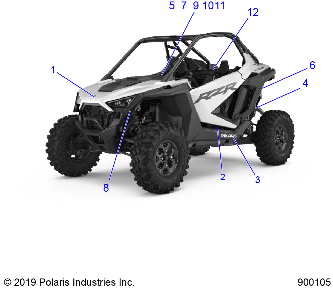 Part Number : 7191493 DECAL-POLARIS WHITE