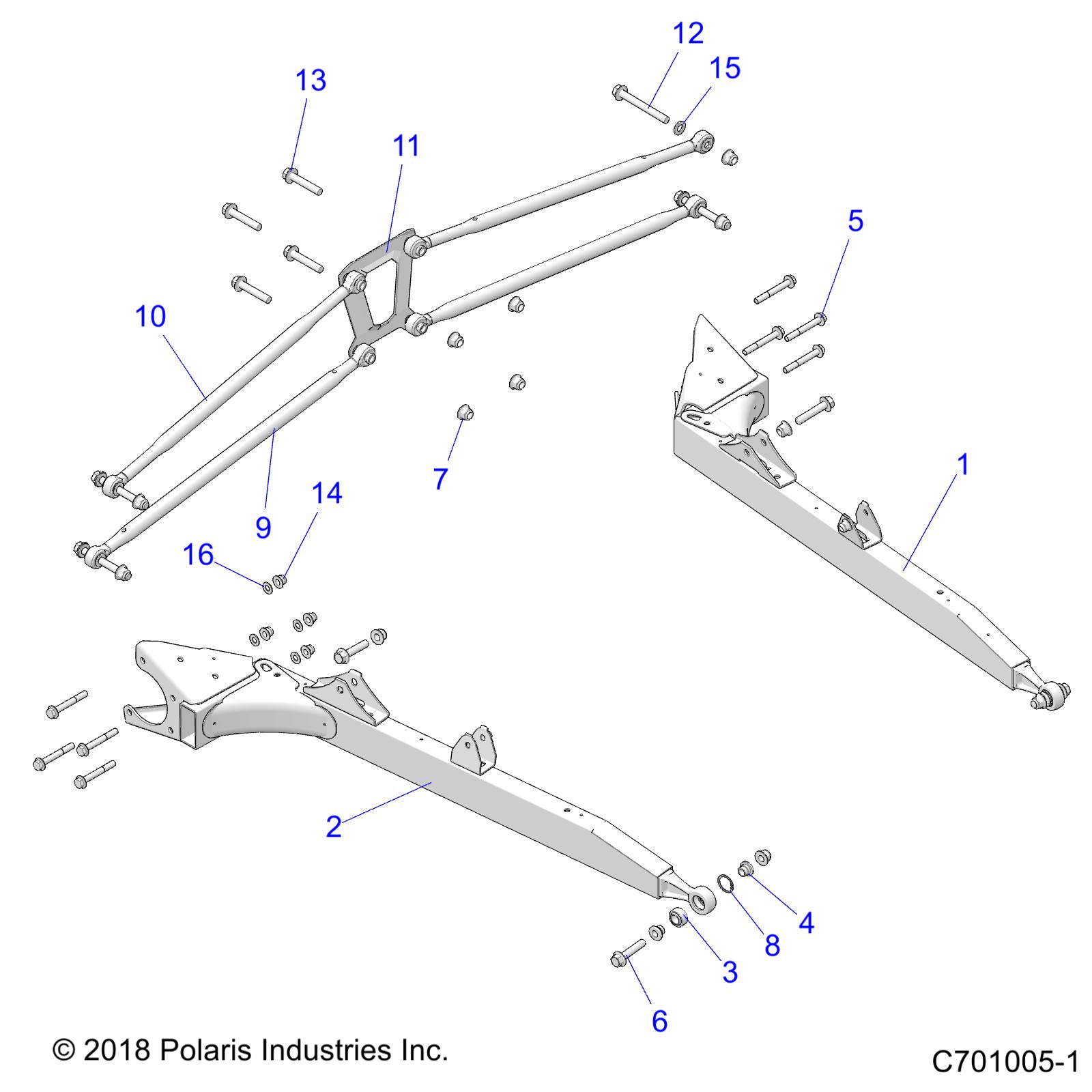 Foto diagrama Polaris que contem a peça 1019356-458