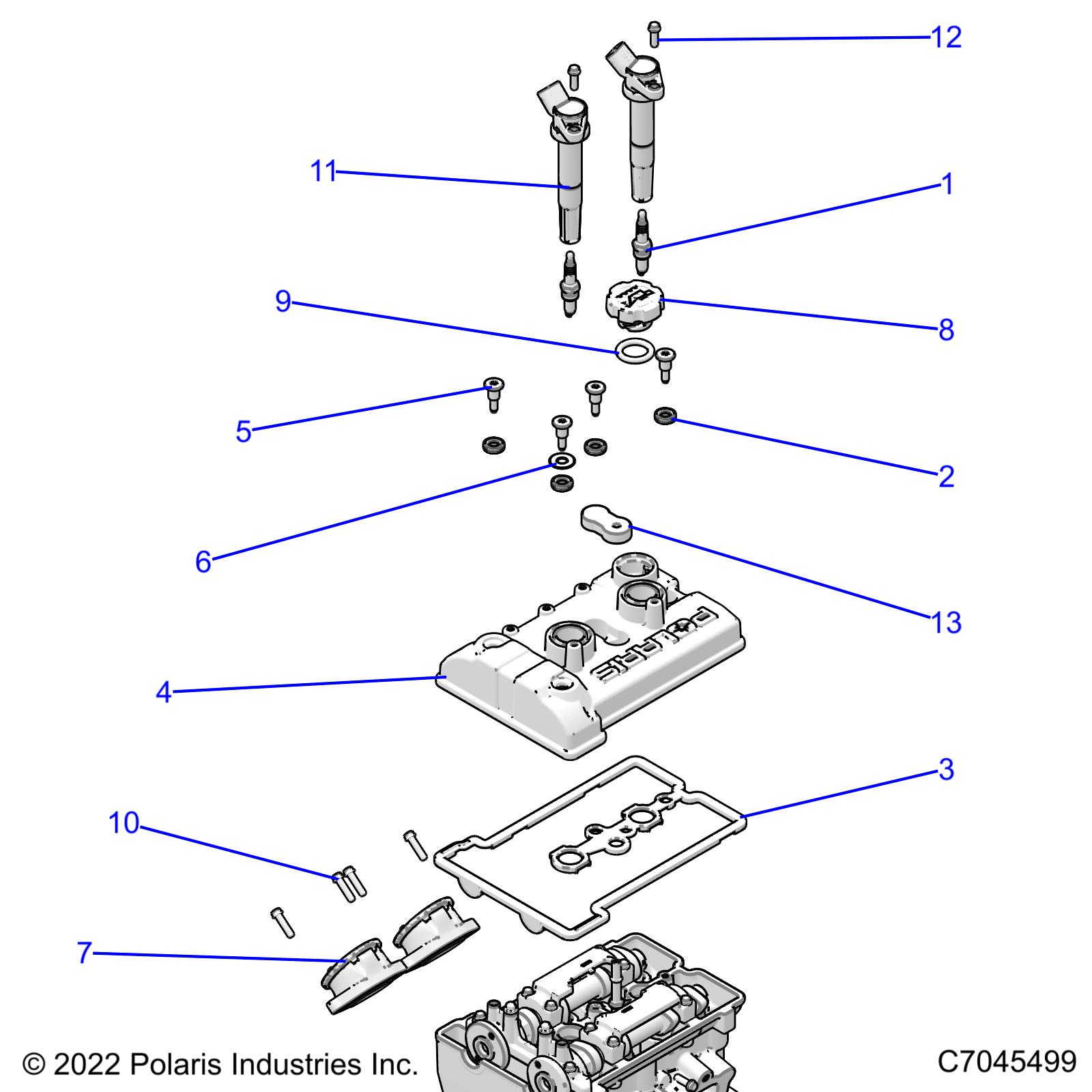 Foto diagrama Polaris que contem a peça 5416711