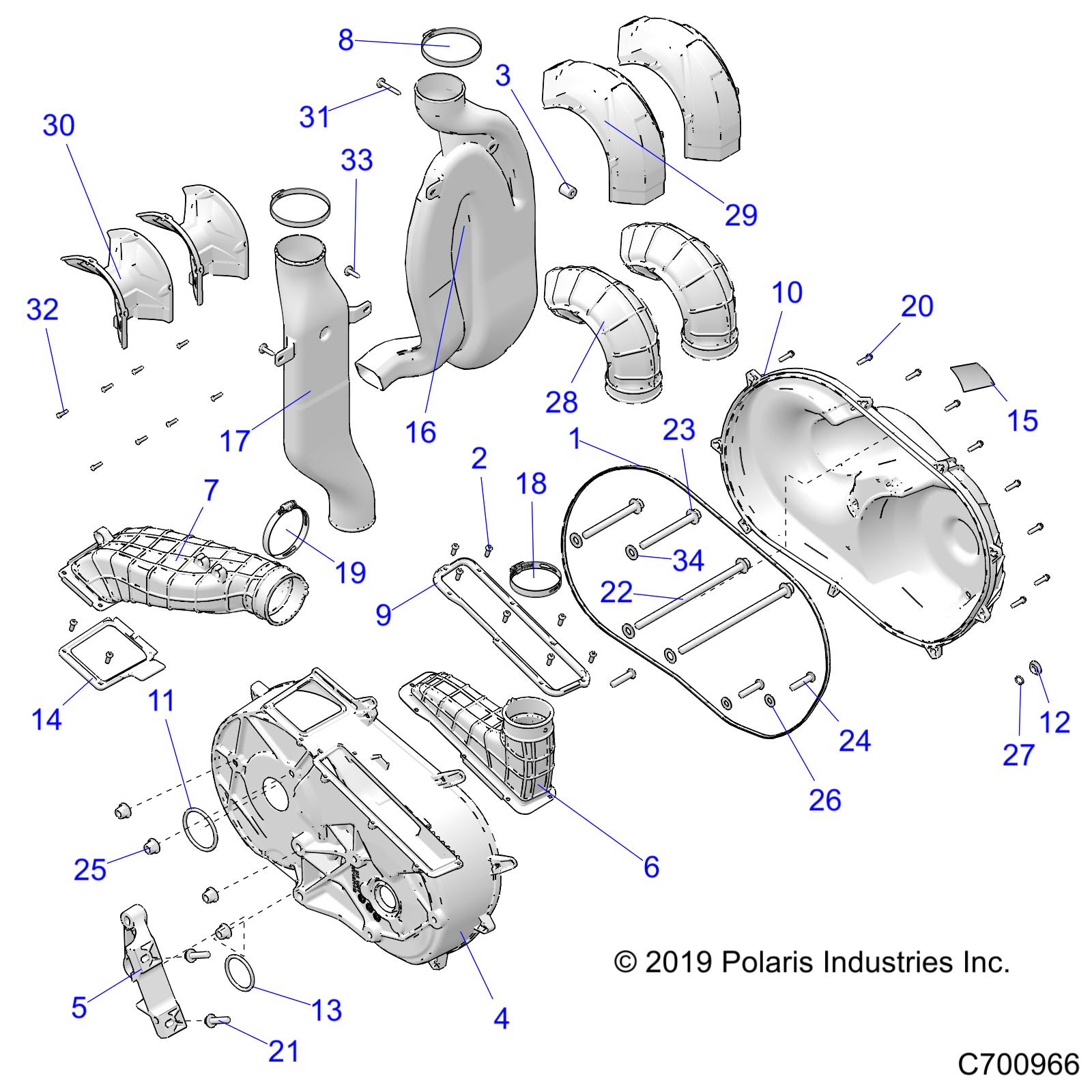 Part Number : 5451616-630 COVER-PLAST INTAKE HOSE TOP LS
