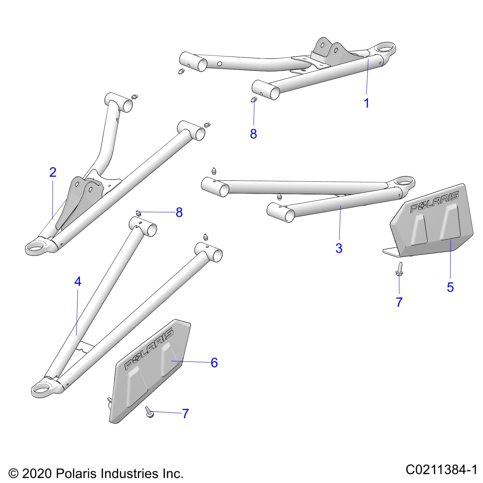 Part Number : 1025617-458 WELD-UCA FRONT LH M.BLK