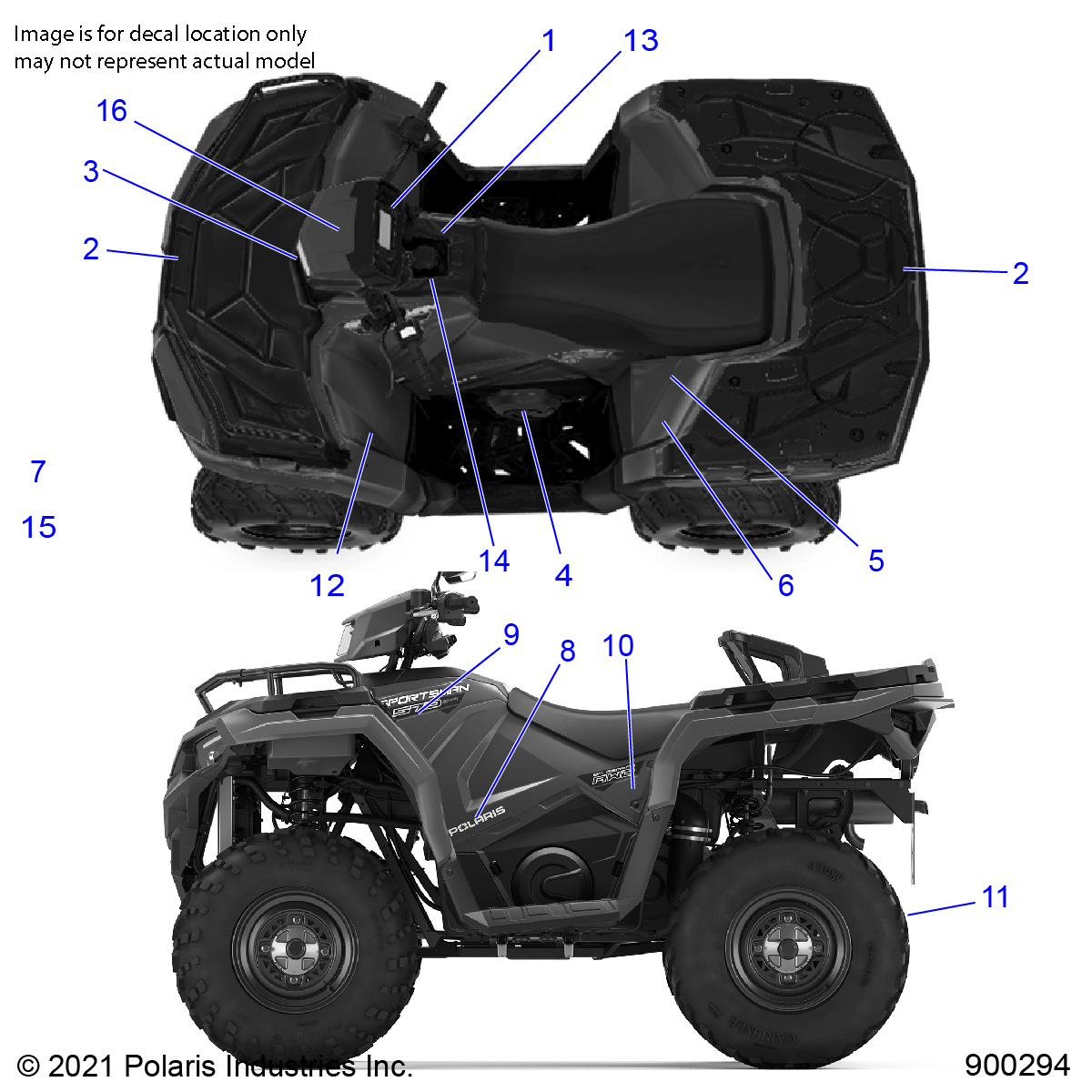 Foto diagrama Polaris que contem a peça 7193598