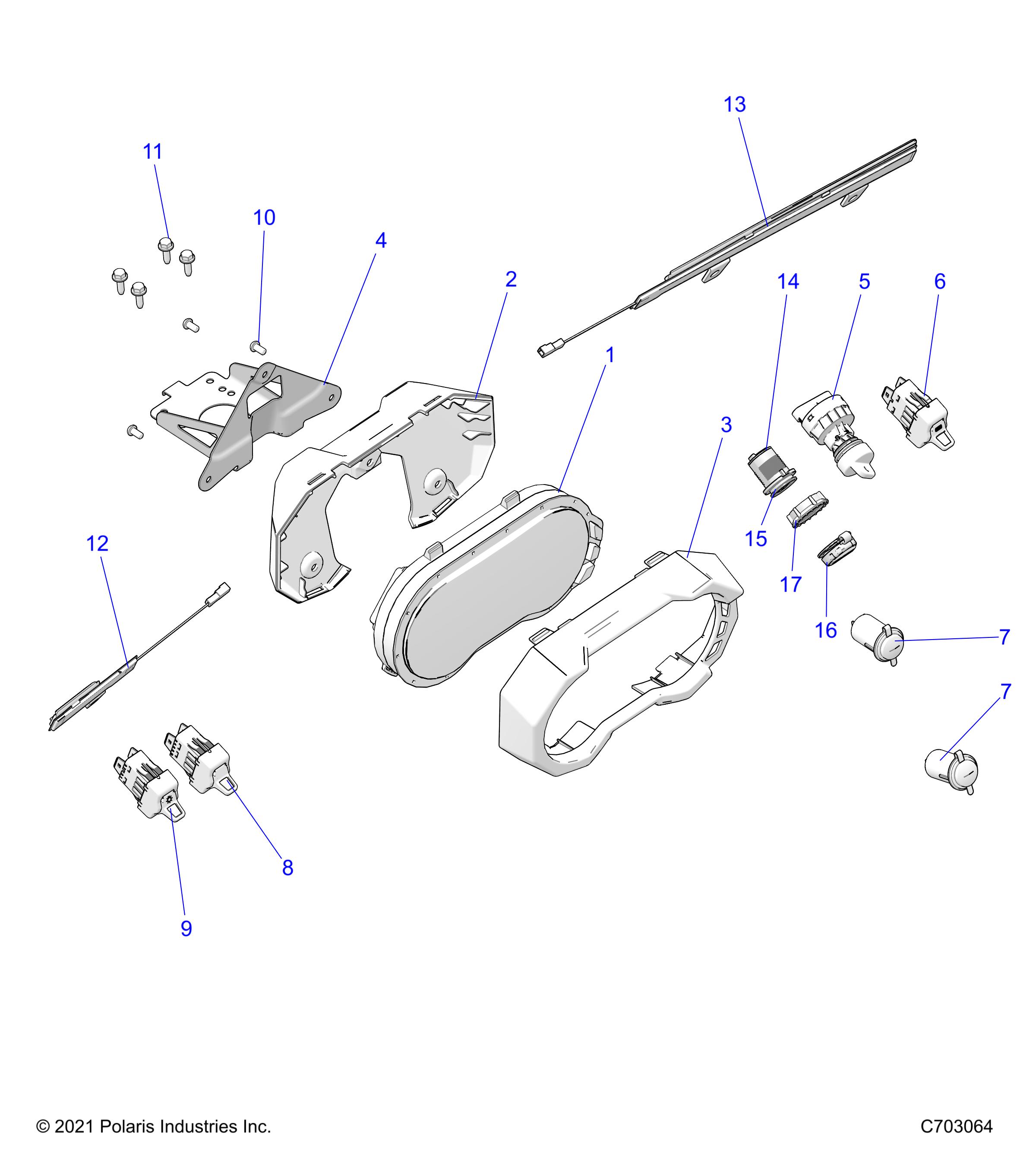 Foto diagrama Polaris que contem a peça 5266496