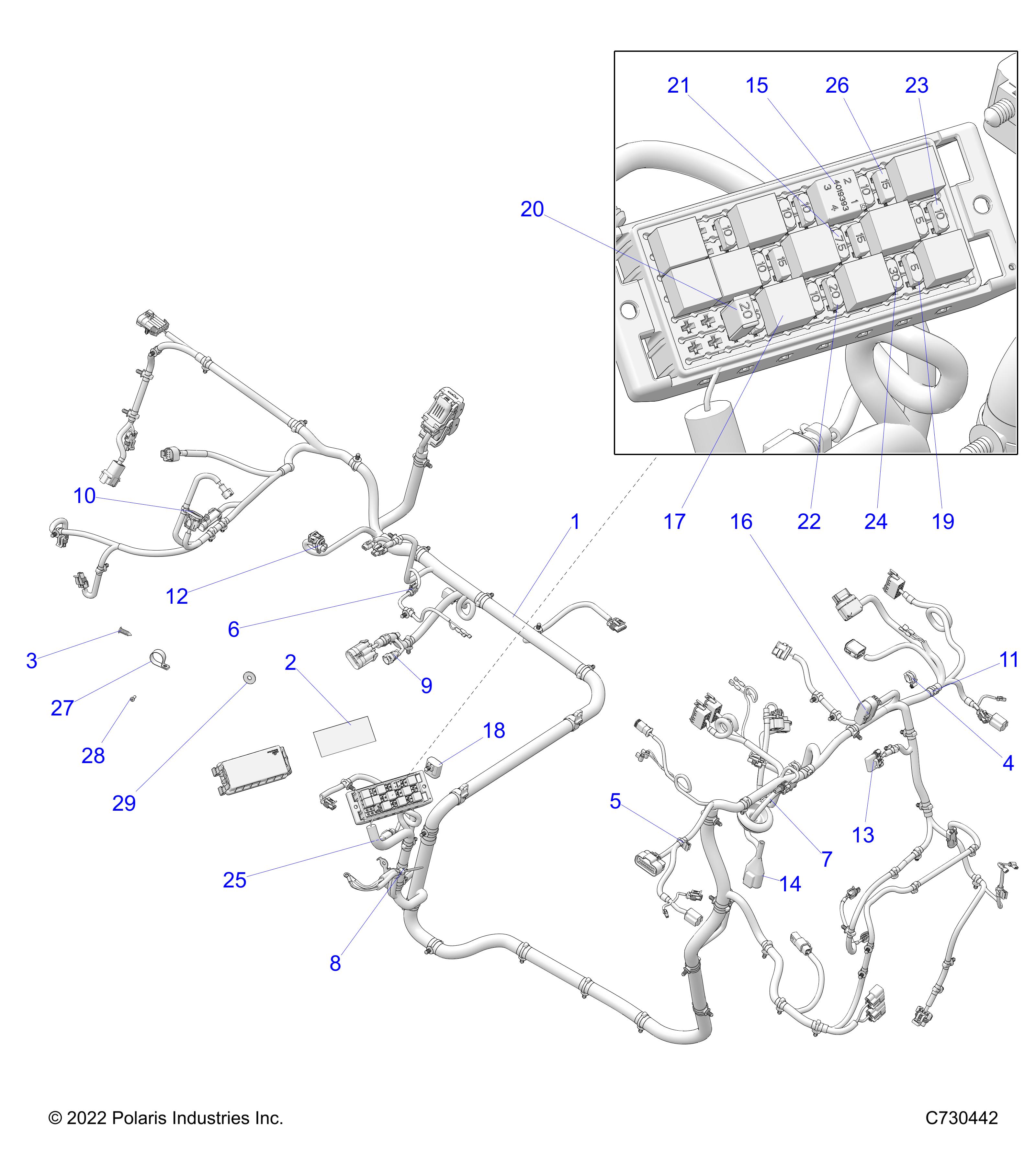 Part Number : 2416739 HARNESS-CHASSIS 570 NRMM TR NP