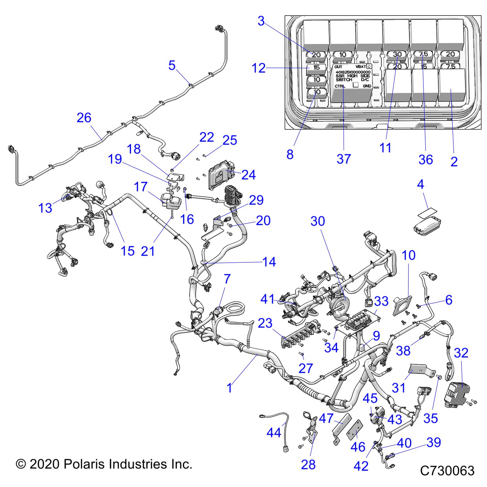 Part Number : 2415394 HARN-CHASSIS BC