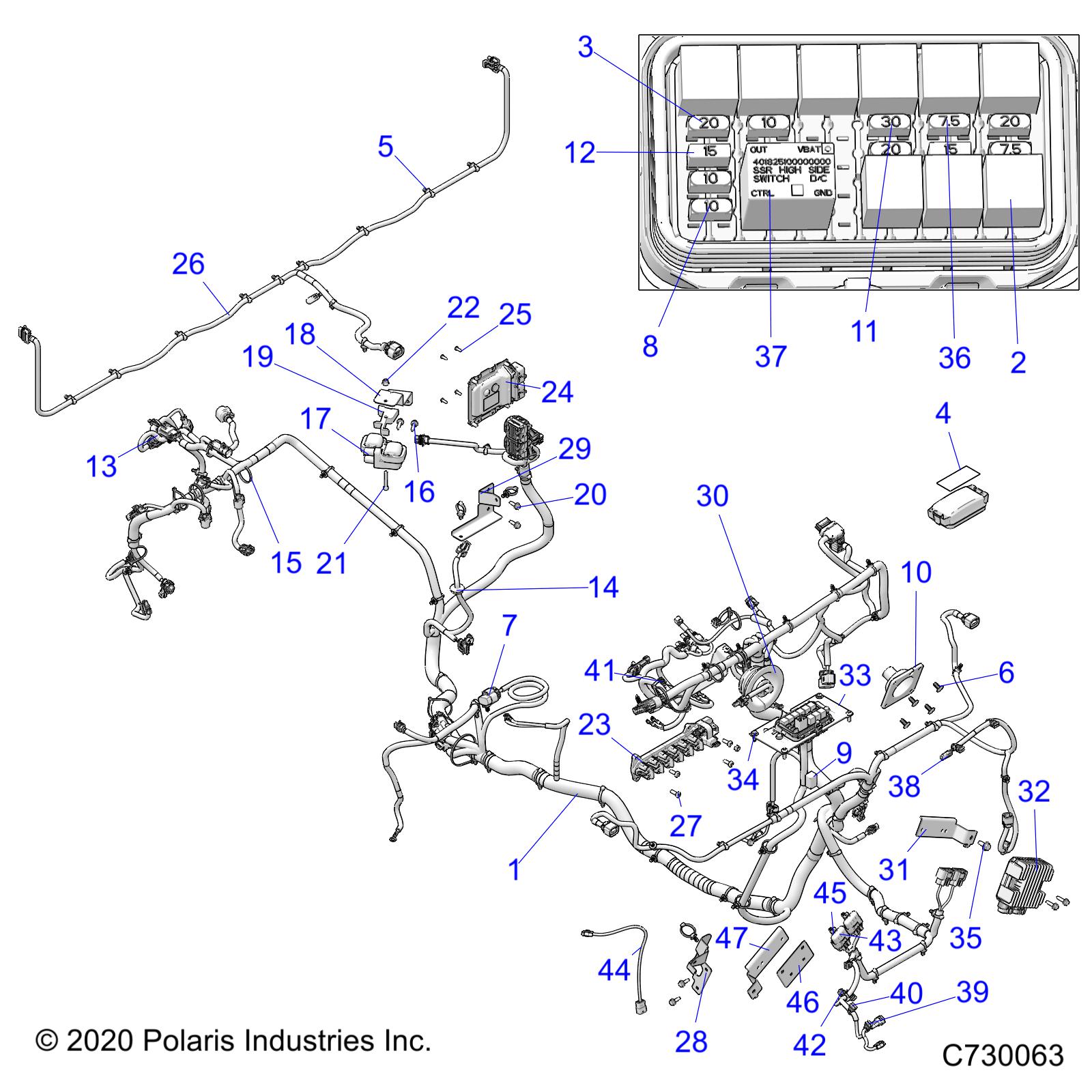 Part Number : 2414296 BOX HARNESS