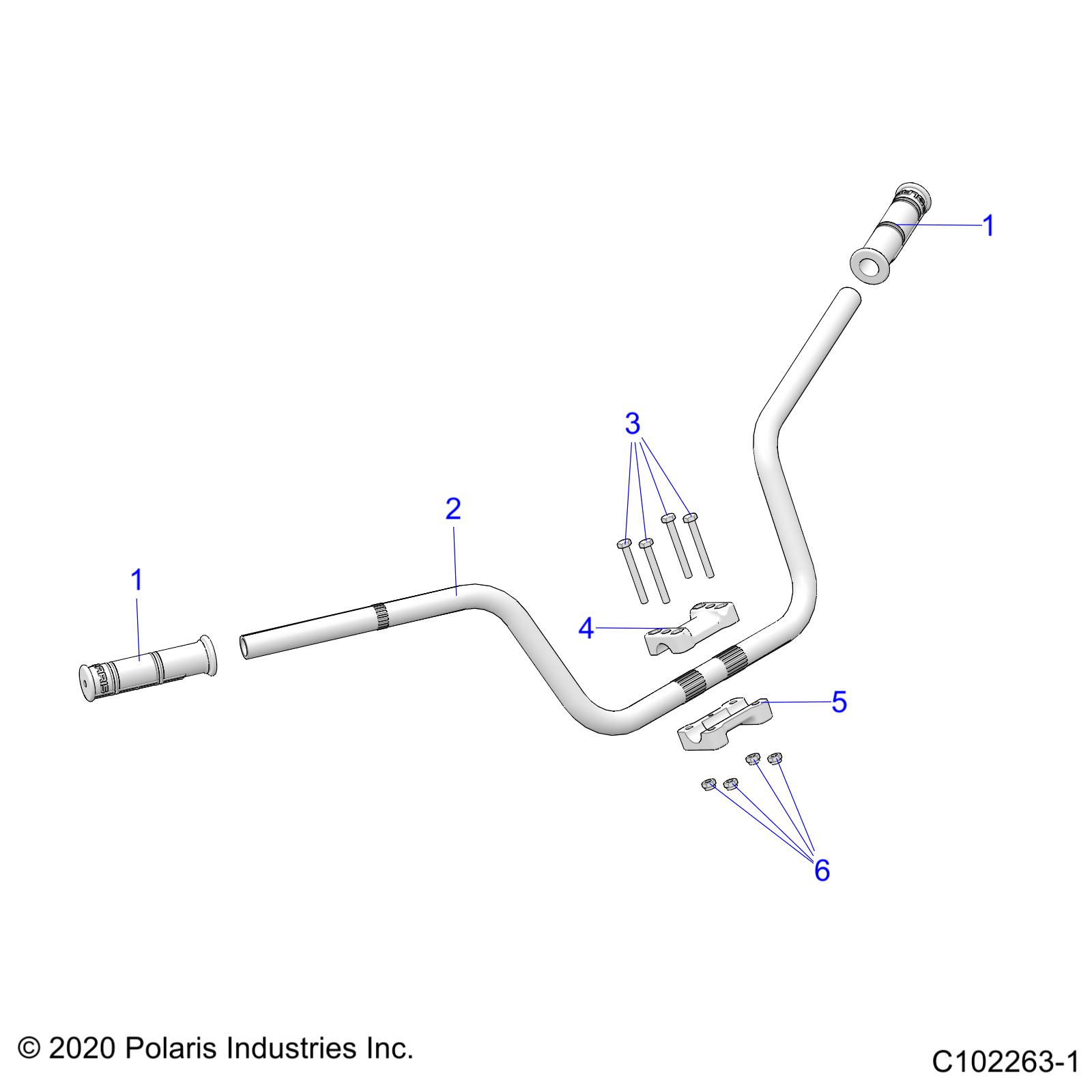 Part Number : 5335141-458 HANDLEBAR TUBE  MATTE BLACK