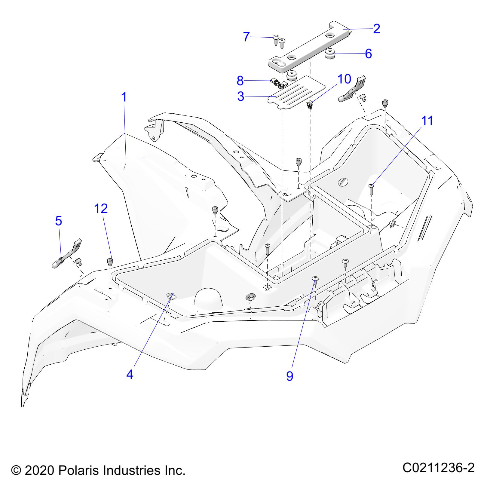 Foto diagrama Polaris que contem a peça 5412981