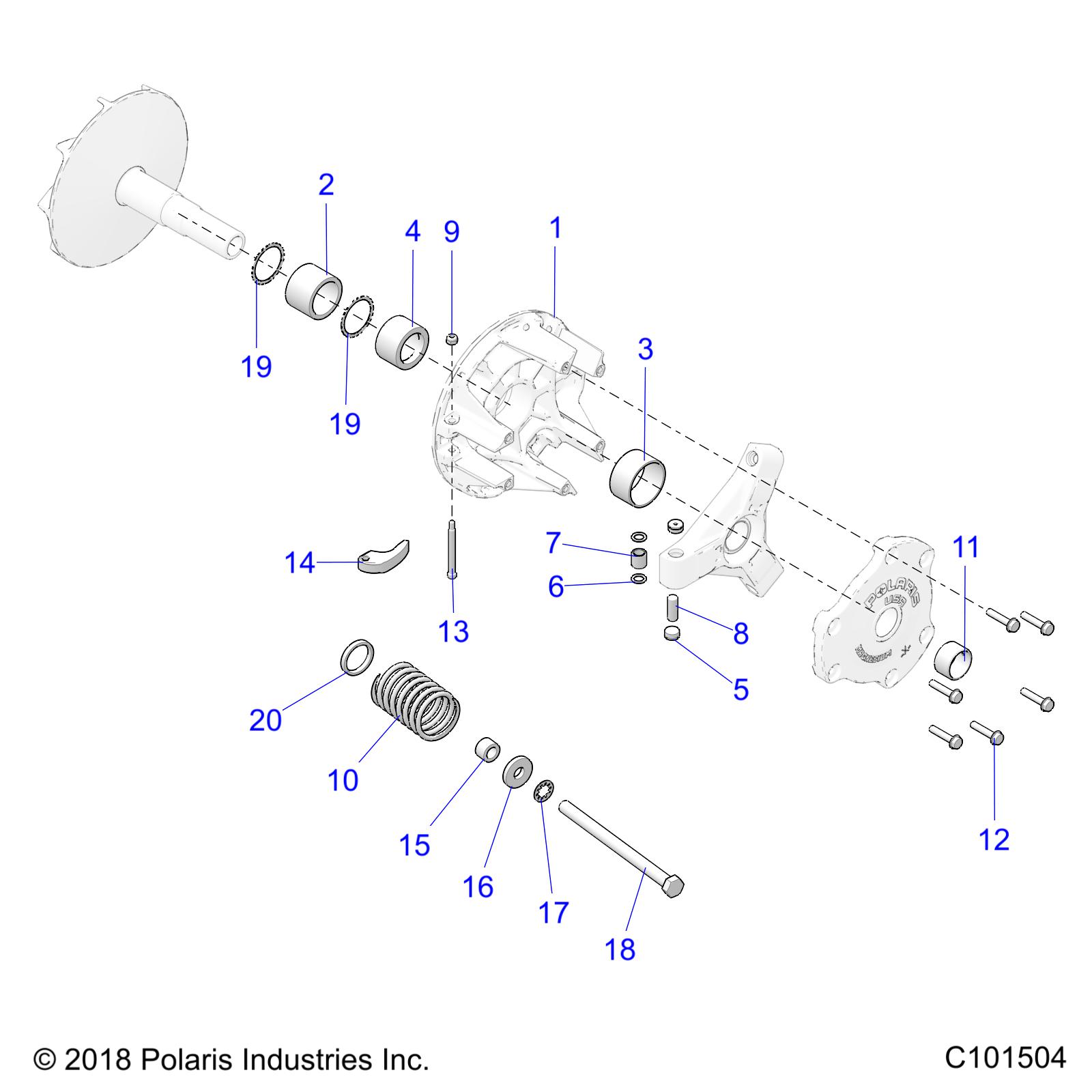 Foto diagrama Polaris que contem a peça 7518062