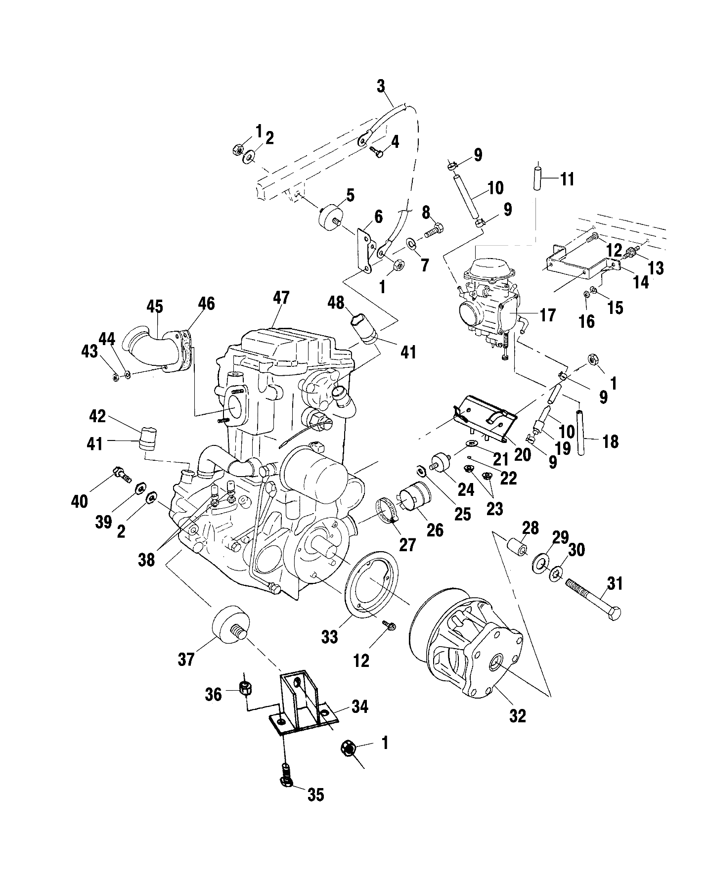 Part Number : 1013756-067 WELD-MOUNT ENGINE FRONT BLK