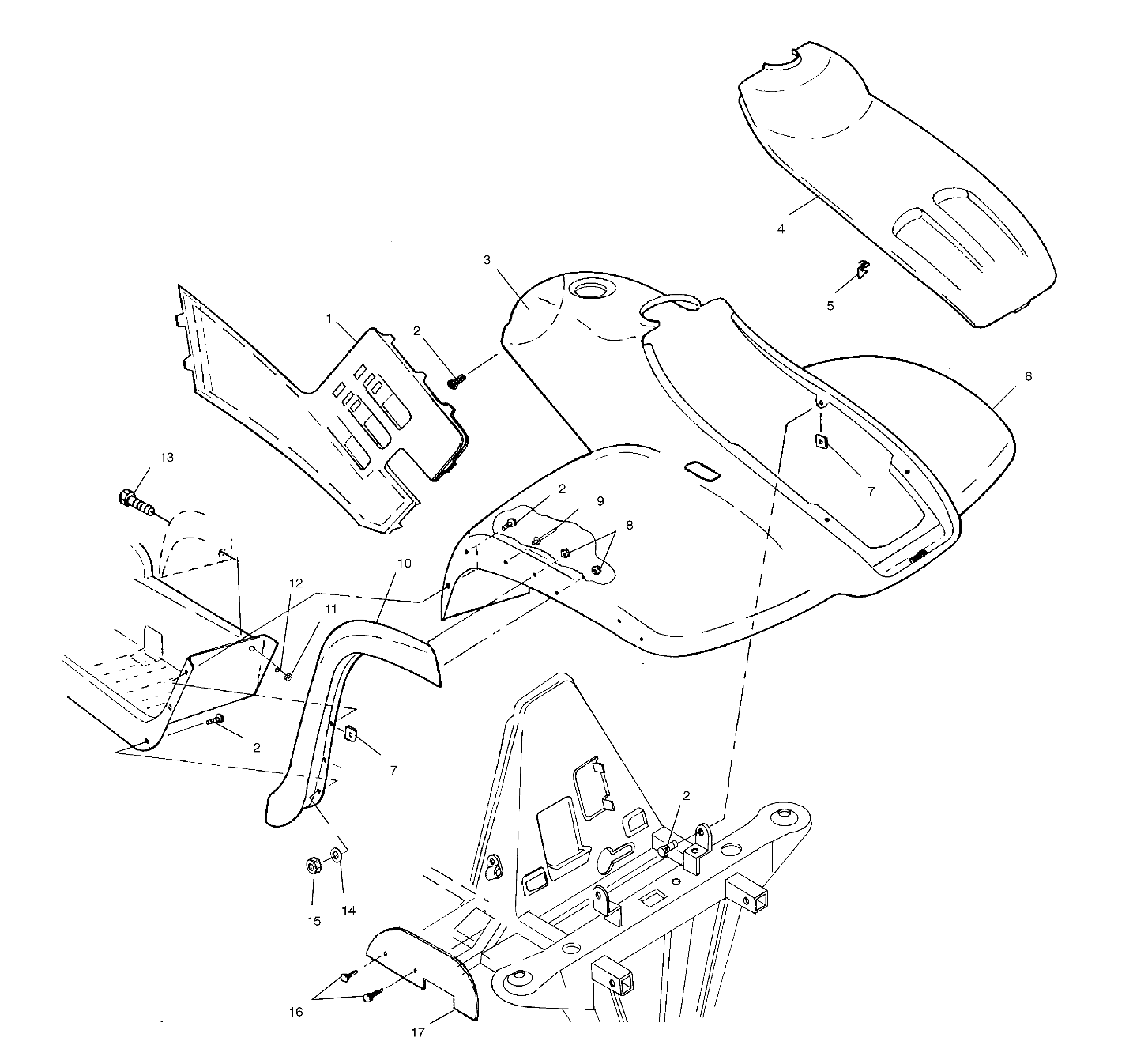 Foto diagrama Polaris que contem a peça 5432088-317