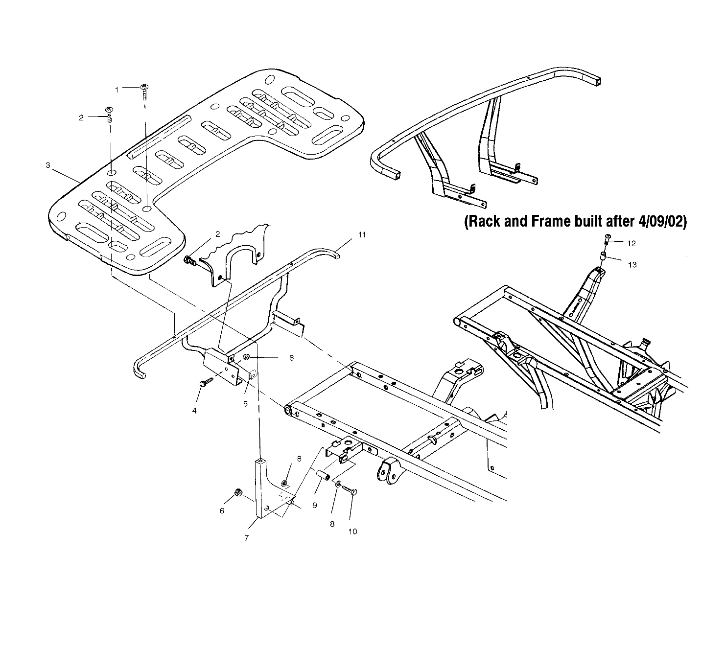Foto diagrama Polaris que contem a peça 1040490-067