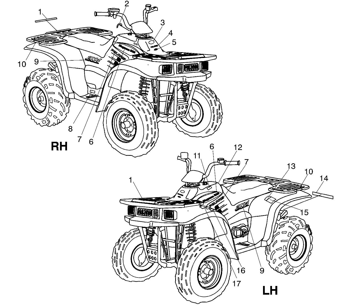 Foto diagrama Polaris que contem a peça 7078193