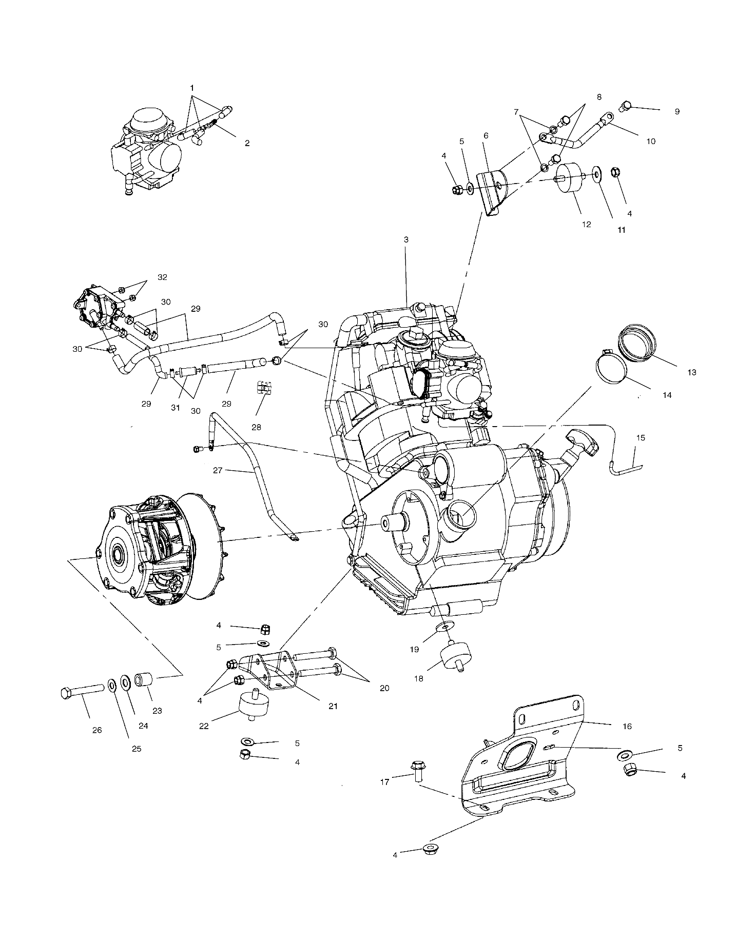 Foto diagrama Polaris que contem a peça 7080482