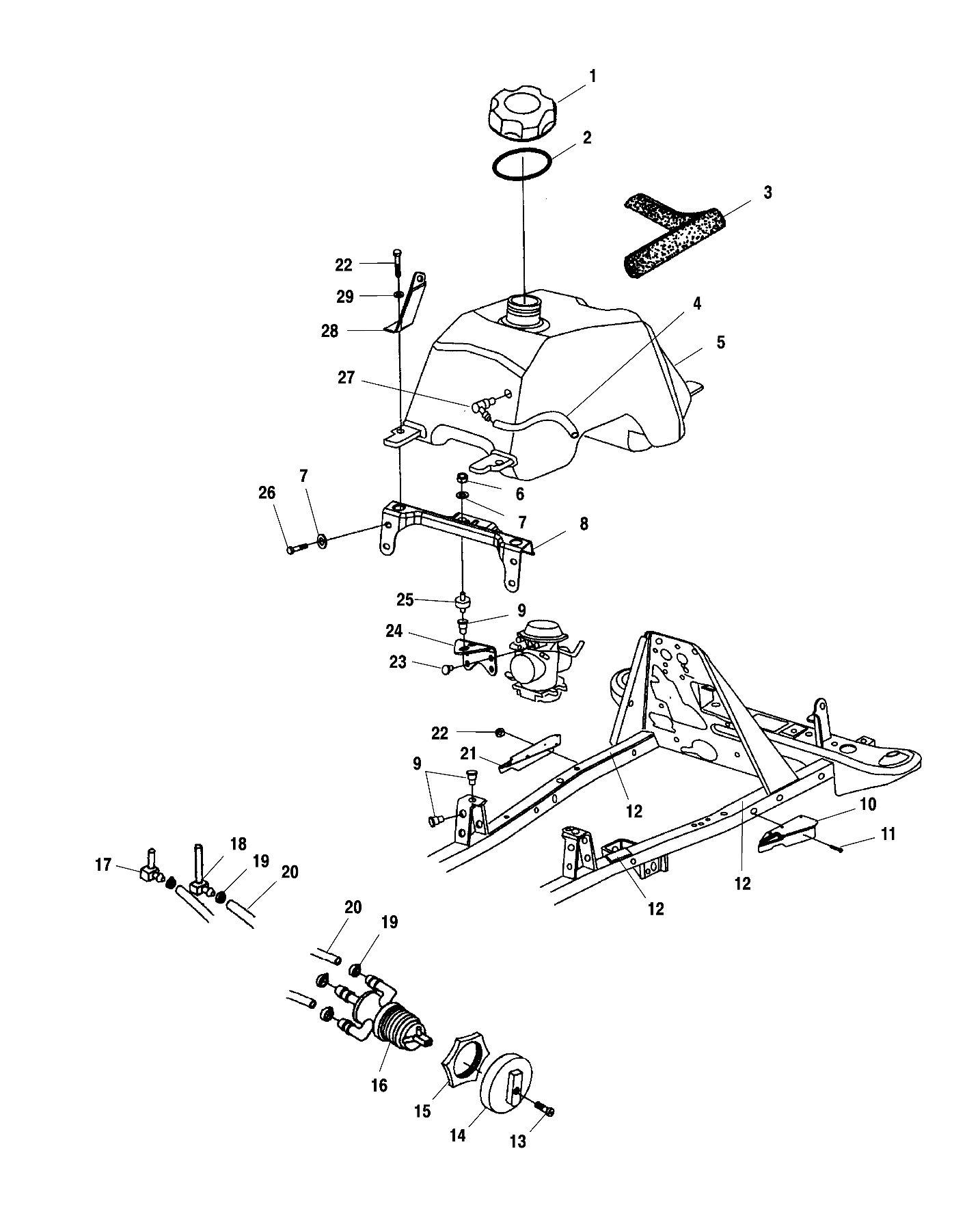 Part Number : 5245674-067 MOUNT CARBURETOR BLK