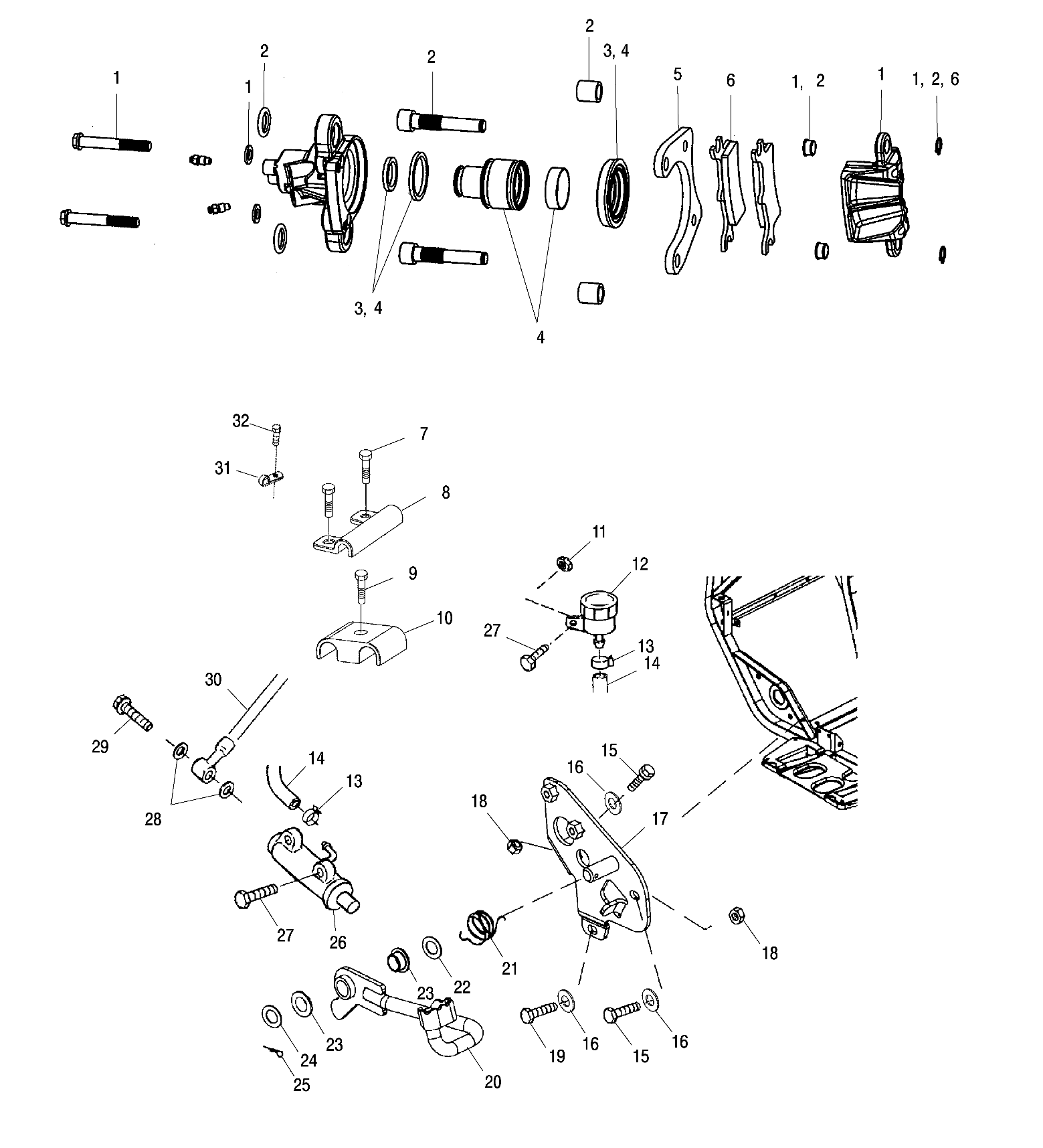 Foto diagrama Polaris que contem a peça 1012752-067