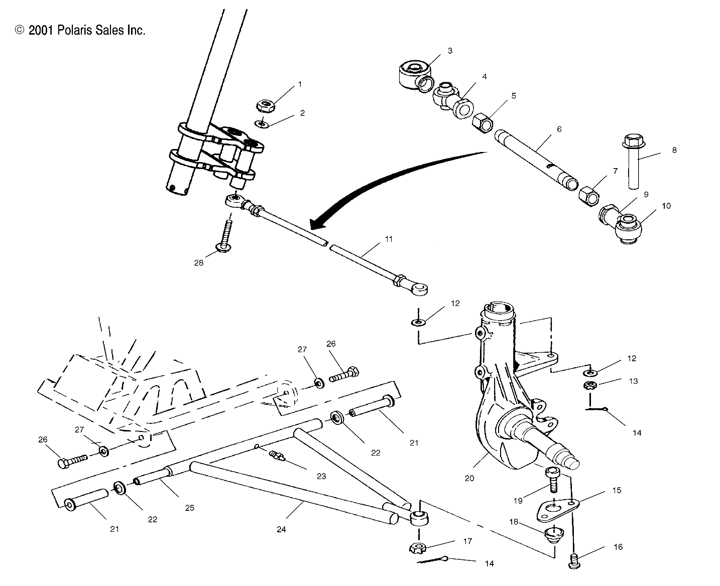 Foto diagrama Polaris que contem a peça 2201602