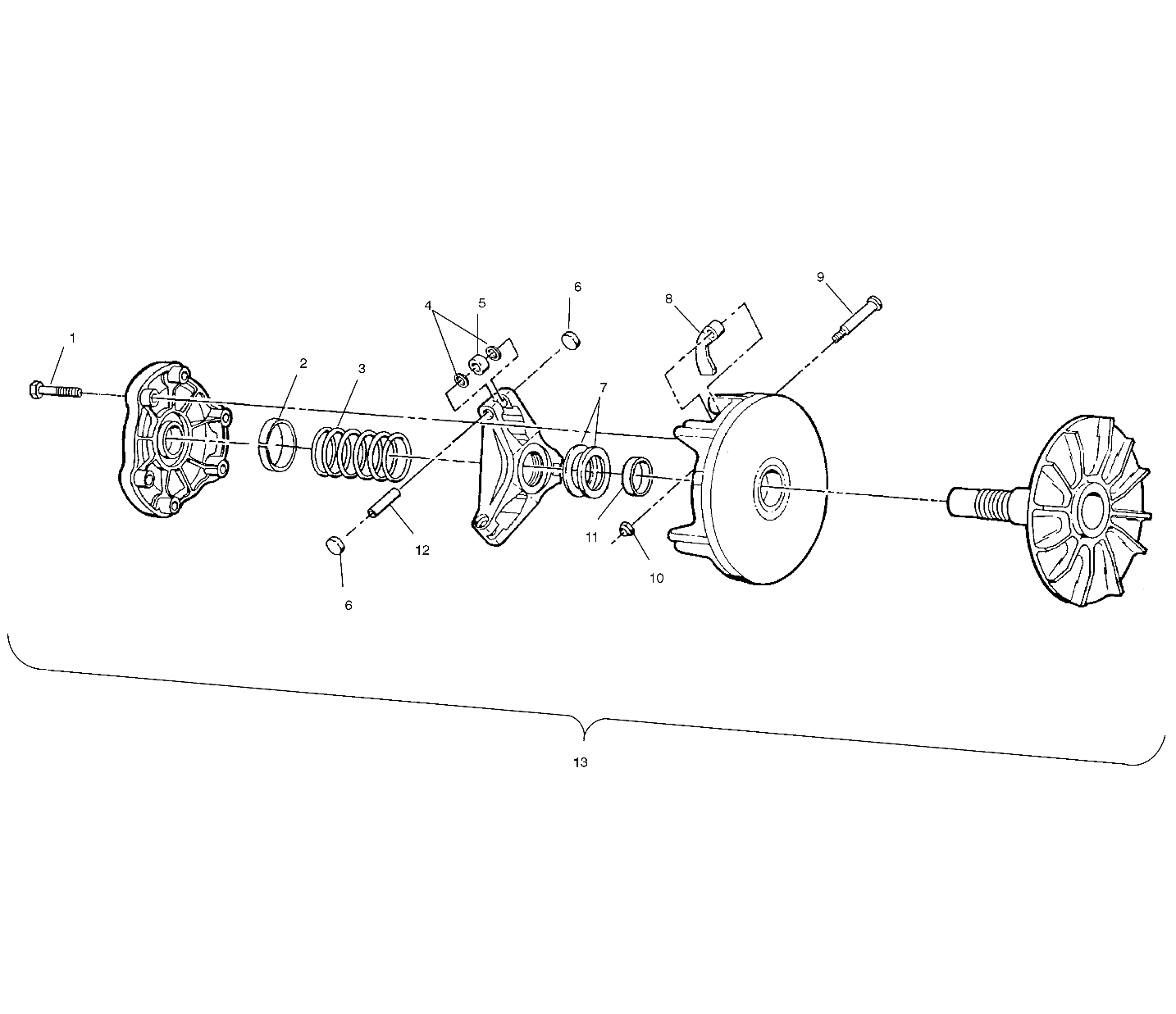 Part Number : 1321976 DRIVE CLUTCH ASSEMBLY  WIDE